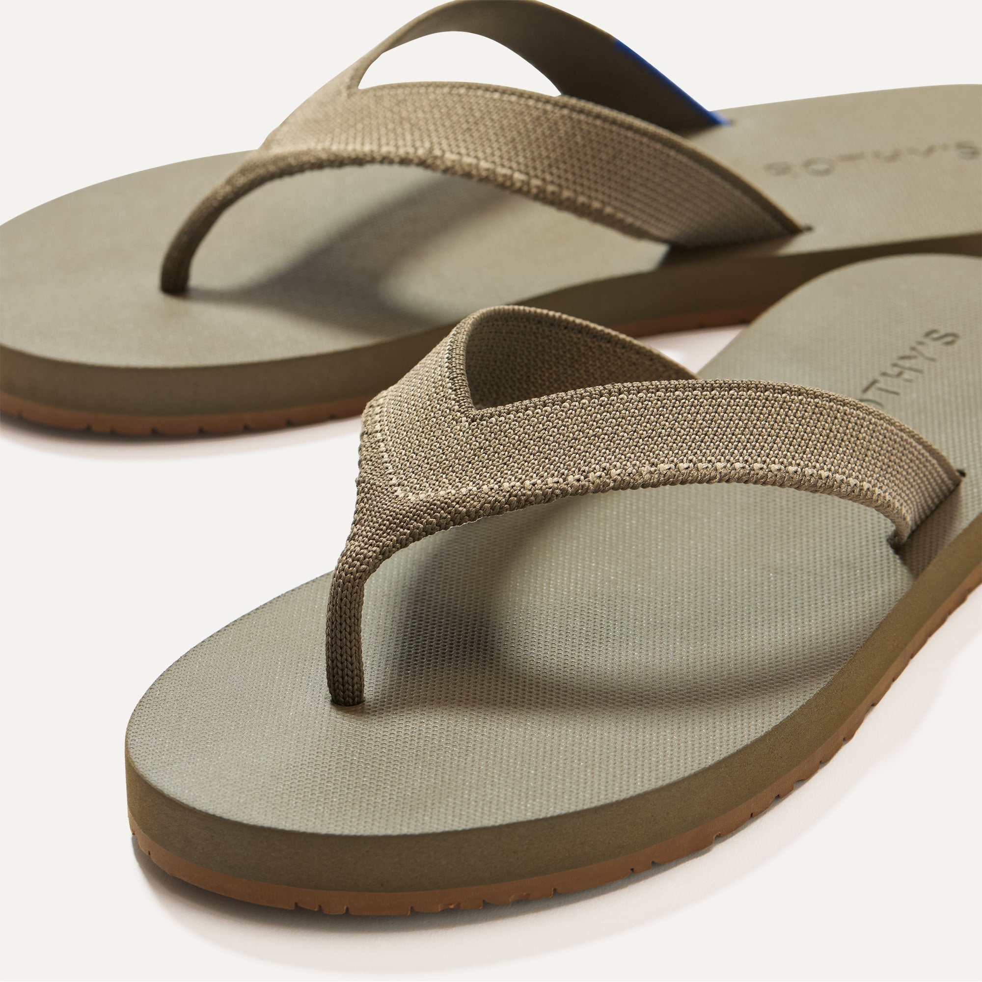 Men's Comfortable Moss Green Flip Flops - Lightweight Beach Sandals for Summer, Pool, and Outdoor Activities