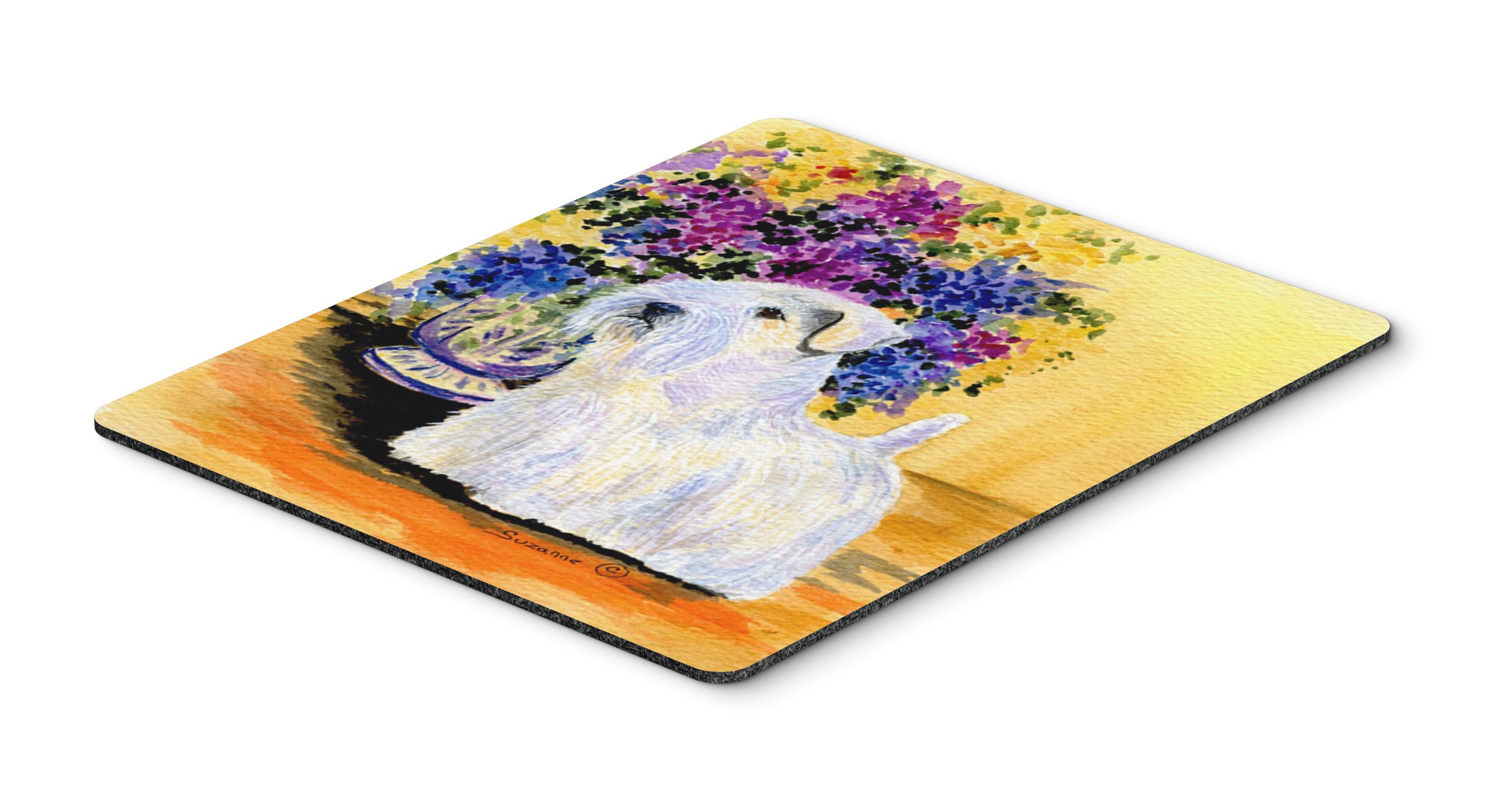 Sealyham Terrier Mouse Pad - Large Washable Non-Slip Desk Mat for Home Office, Gaming & Computer Work | Cute Dog Design Hot Pad & Trivet for Kitchen Use