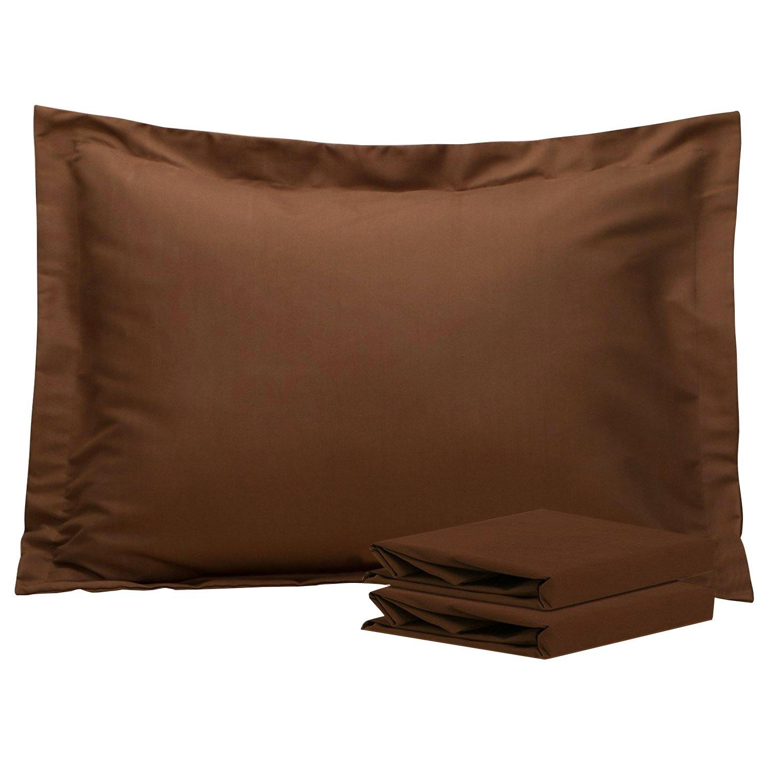 2 Pack 100% Soft Microfiber Pillow Shams - Hypoallergenic & Breathable Bedding Set by NTBAY® | Perfect for Bedroom, Guest Room & Hotel Decor