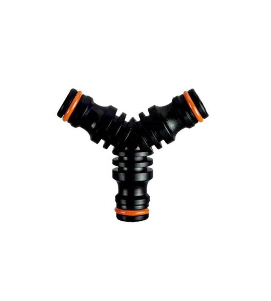 Claber 3-Way Garden Hose Connector - Heavy Duty Brass Splitter for Outdoor Watering, Lawn & Garden Use