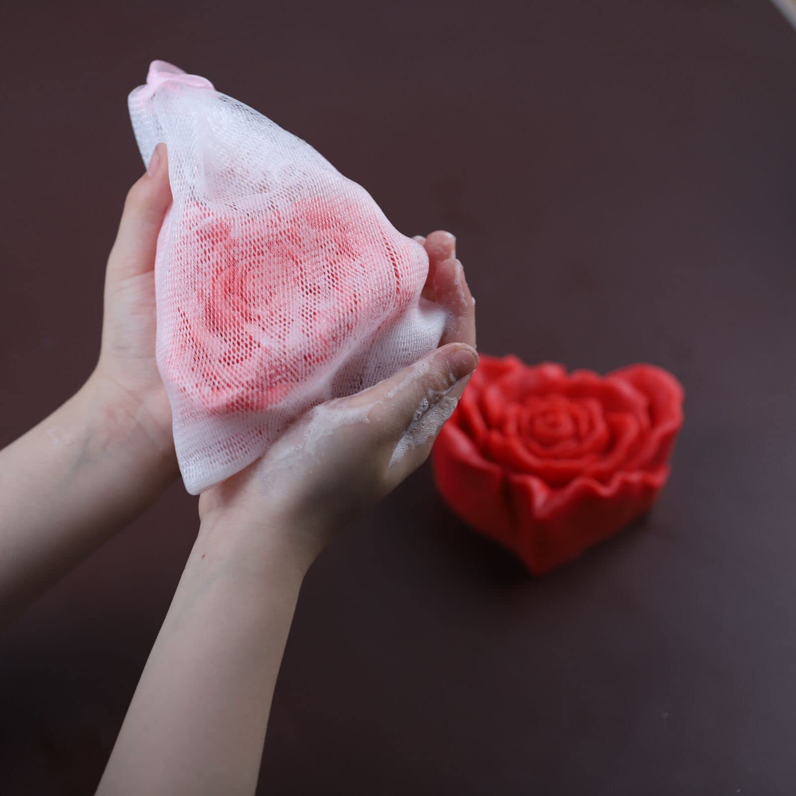 3.5 Inch Silicone Rose Flower Mold - Handmade Soap, Resin Candle, Peony Cake Decoration Mold - Round Weave Design for DIY Crafts, Wedding Favors, Bath & Home Decor