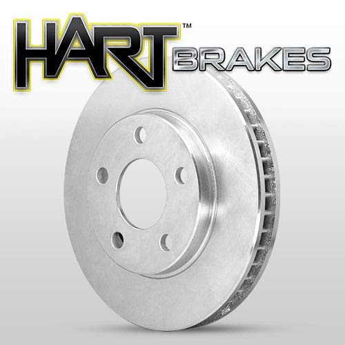 Hart Ceramic Brake Pads and Rotors Kit for 2004-2010 Toyota Sienna - Front Brake System Replacement with Premium Performance for Smooth Stopping in City & Highway Driving