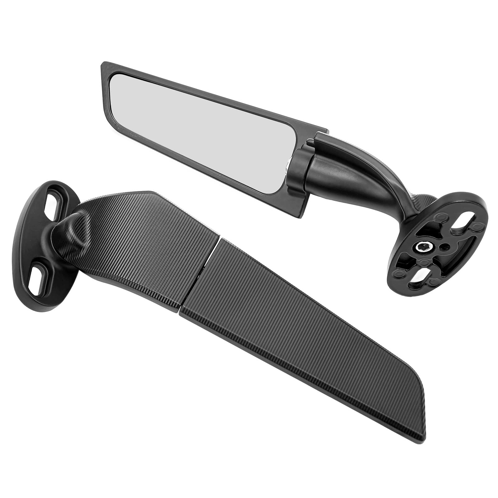 Durable Motorcycle Rotating Side Mirror - Anti-Scratch Aluminum for Motorbike Safety