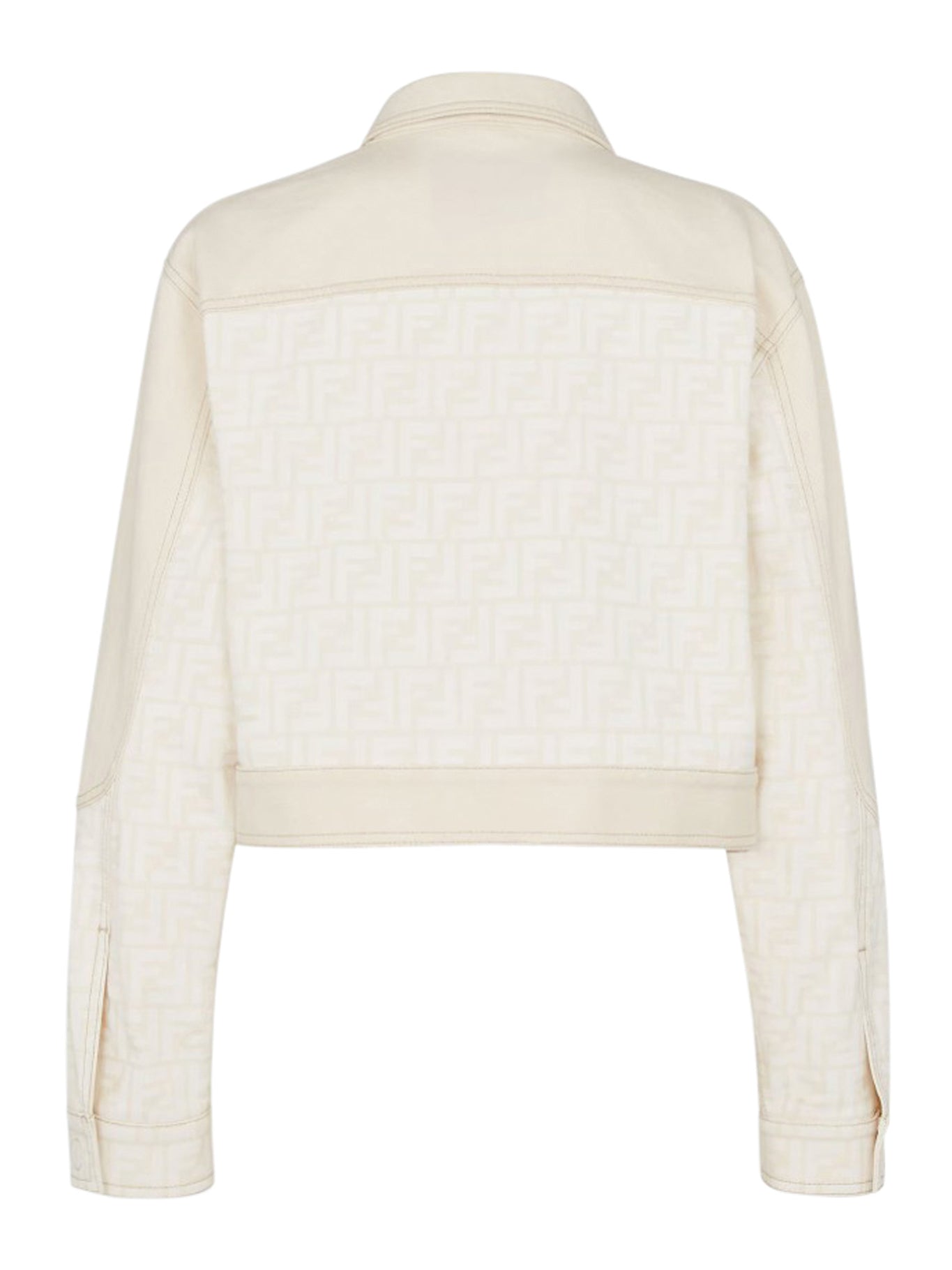 FF White Denim Blouson Jacket - Stylish Women's Casual Outerwear for Spring & Fall | Perfect for Streetwear, Date Nights & Weekend Outings