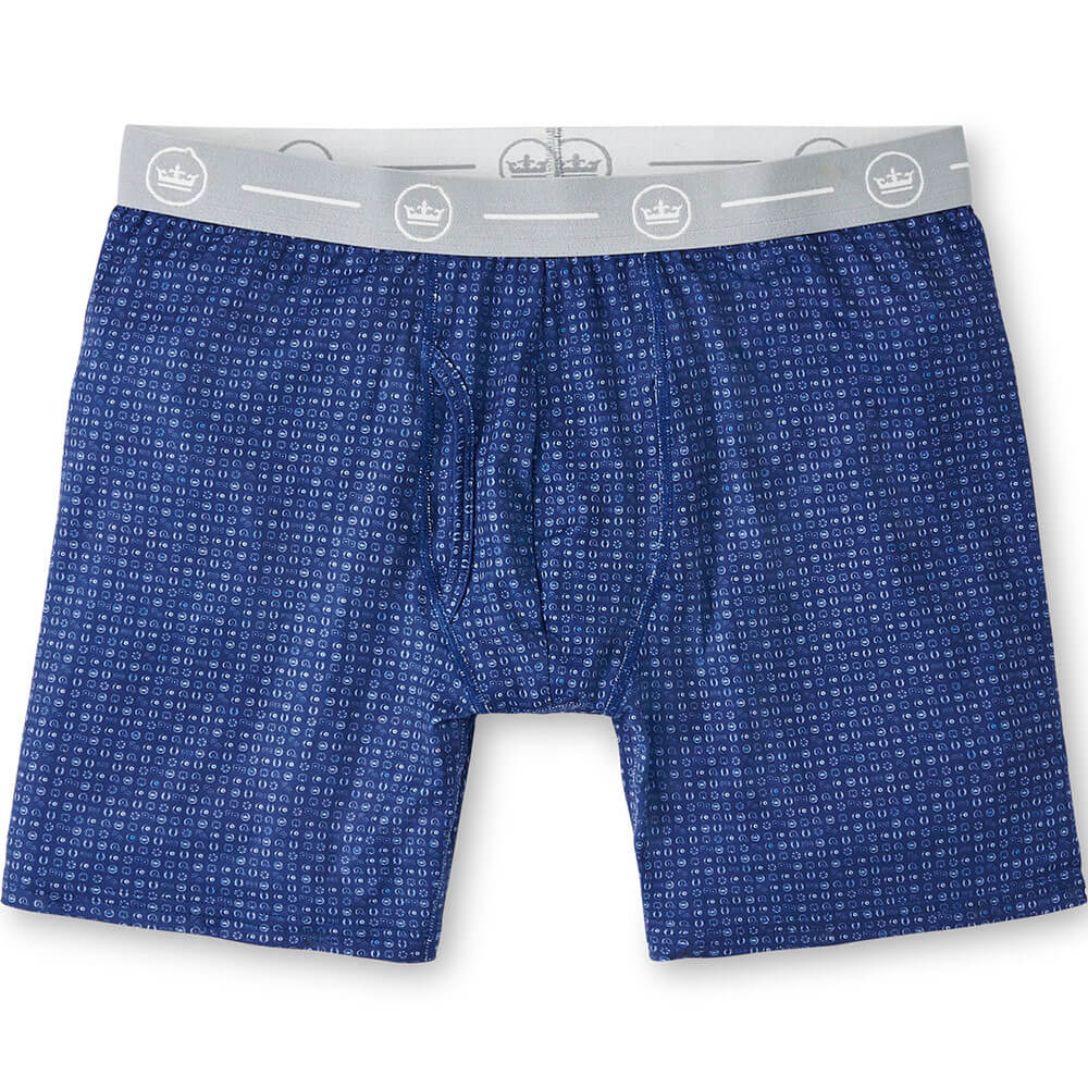 Peter Millar Take A Chance Performance Boxer Briefs - Moisture-Wicking, Breathable Underwear for Men - Sport Navy - Ideal for Gym, Running & Everyday Comfort