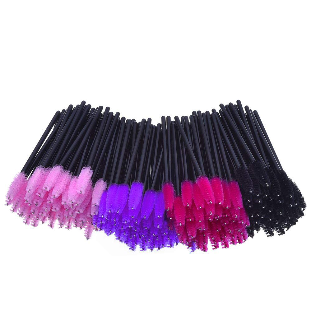 Disposable Eyelash Brushes & Mascara Wands - 200pc Multi-Colored Eyelash & Eyebrow Applicator Kit for Professional Makeup Artists & DIY Beauty - Perfect for Salon, Home Use & Travel Makeup Essentials