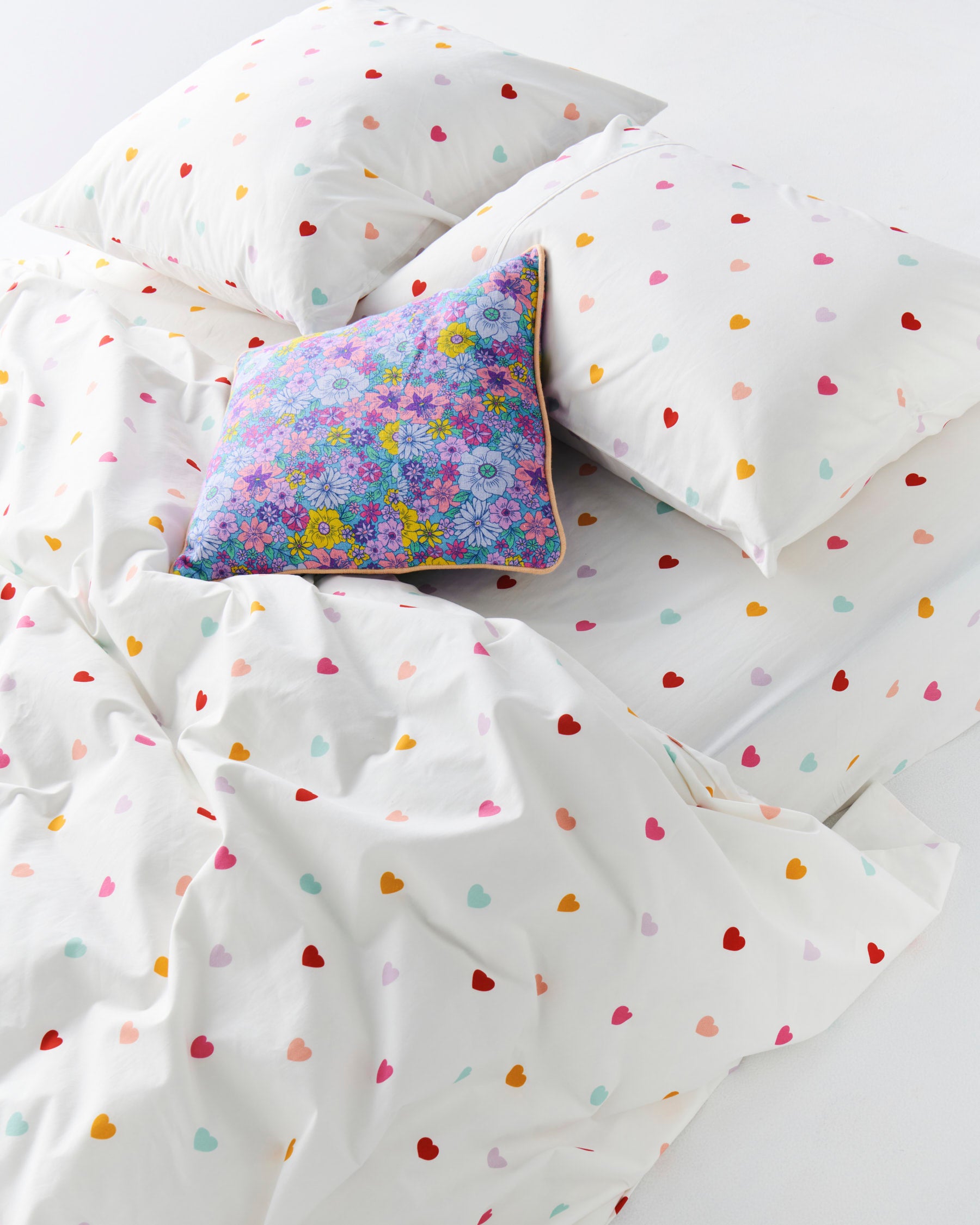 I Heart You Organic Cotton Pillowcases - Soft & Hypoallergenic Bedding Set for Couples, Eco-Friendly Home Decor - Perfect for Valentine's Day Gifts & Romantic Bedroom