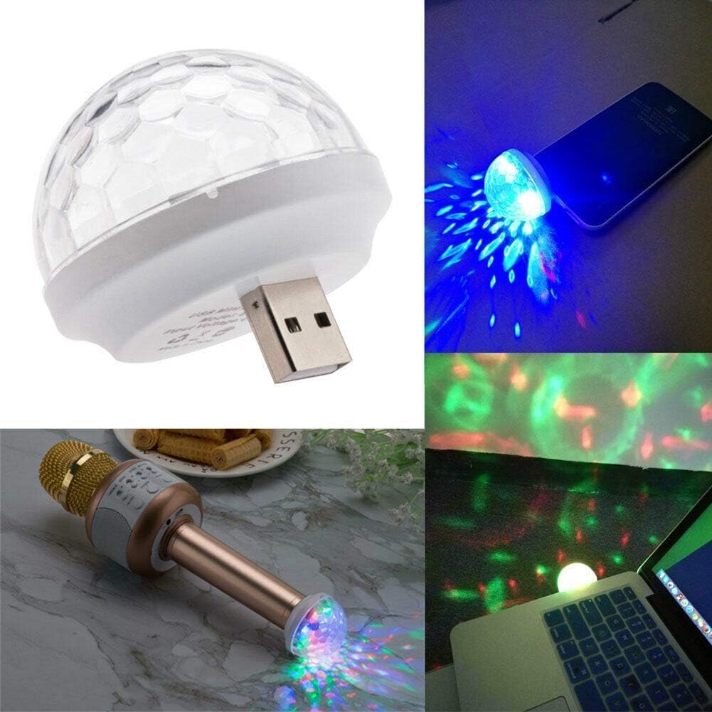 Mini Disco Ball Party Lights - Portable USB Strobe Light with Sound Activation for Car, Karaoke & Bar | Perfect for Home Dance Parties, Nightclubs & DJ Events