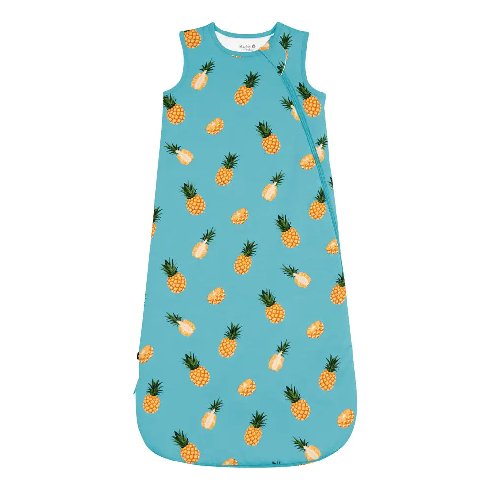 Kyte Baby 1.0 Tog Sleep Sack - Soft Bamboo Baby Sleeping Bag for Newborns & Infants | Perfect for Nursery, Daycare & Travel (Pineapple Print)