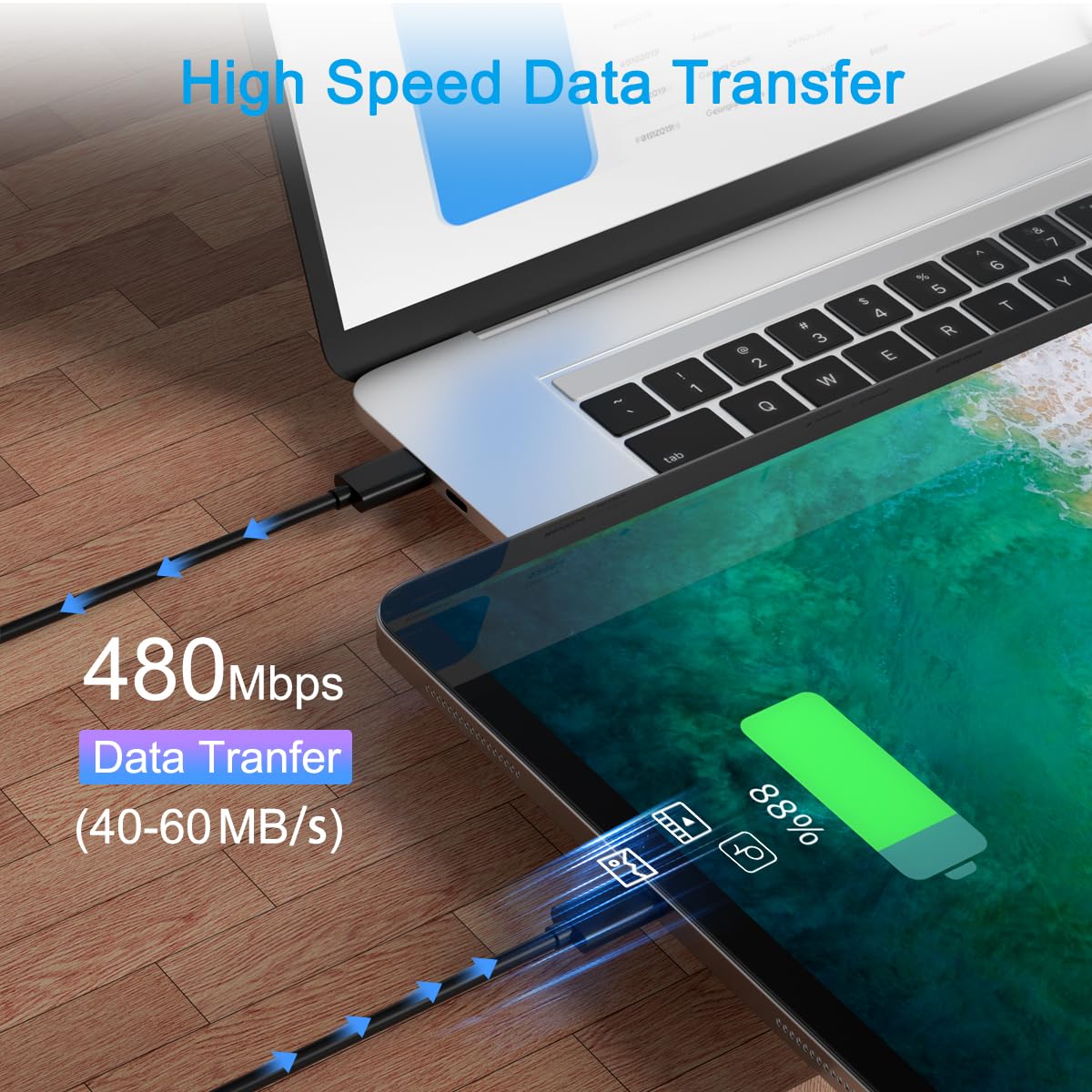 Fast Charging USB A to USB C Cable 3A - Compatible with Samsung Galaxy S22 S21 S20 S10 S9 S8 Plus S10E, A10e A20 A50 A51 A71 A12 A11, Note 20 10, Tablet Tab A7 10.4