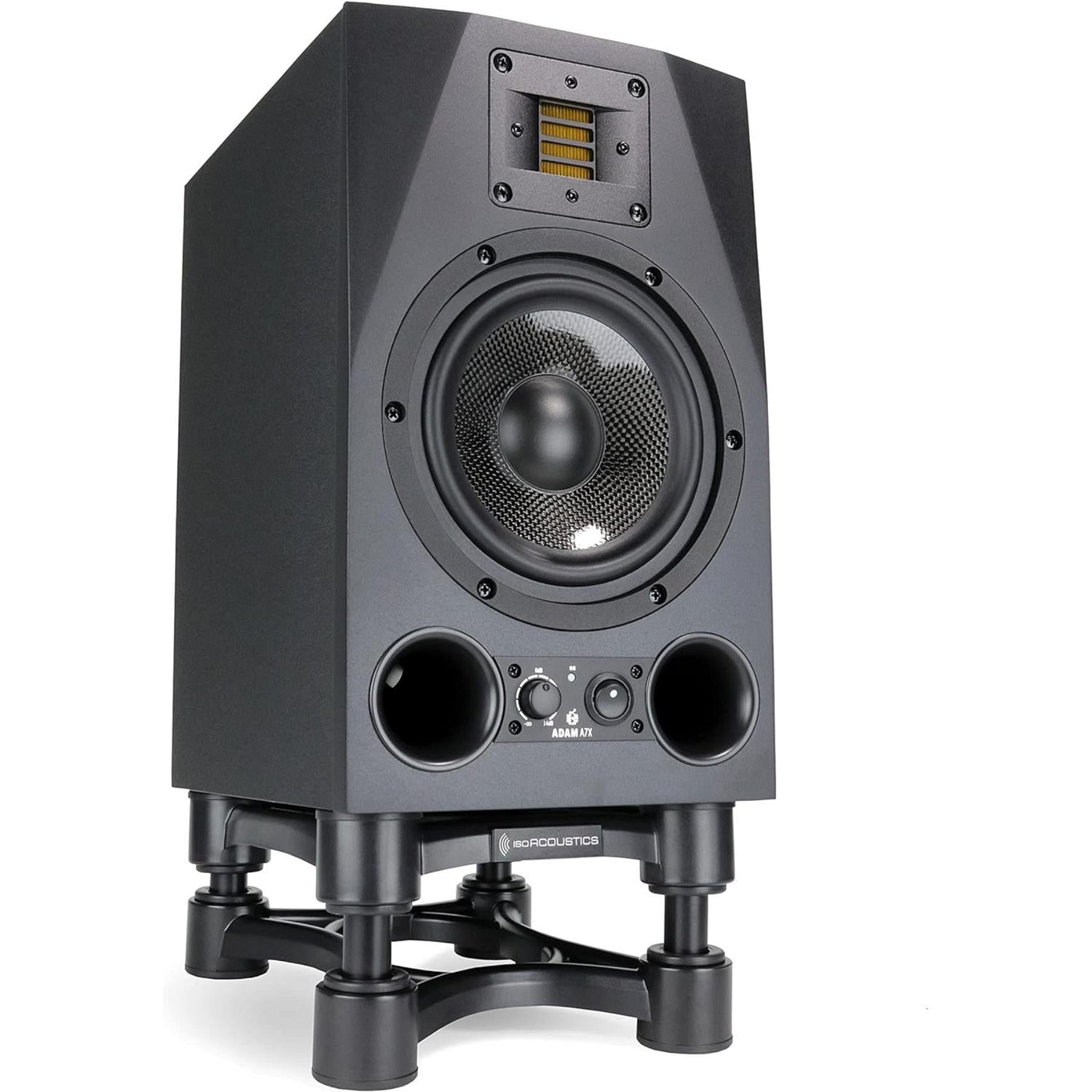 IsoAcoustics ISO 200 Speaker Isolation Stands - Premium Studio Monitor Isolation Pads for Large Speakers, Reduce Vibrations & Improve Sound Clarity - Perfect for Home Studios, Recording Studios & Audiophile Setups
