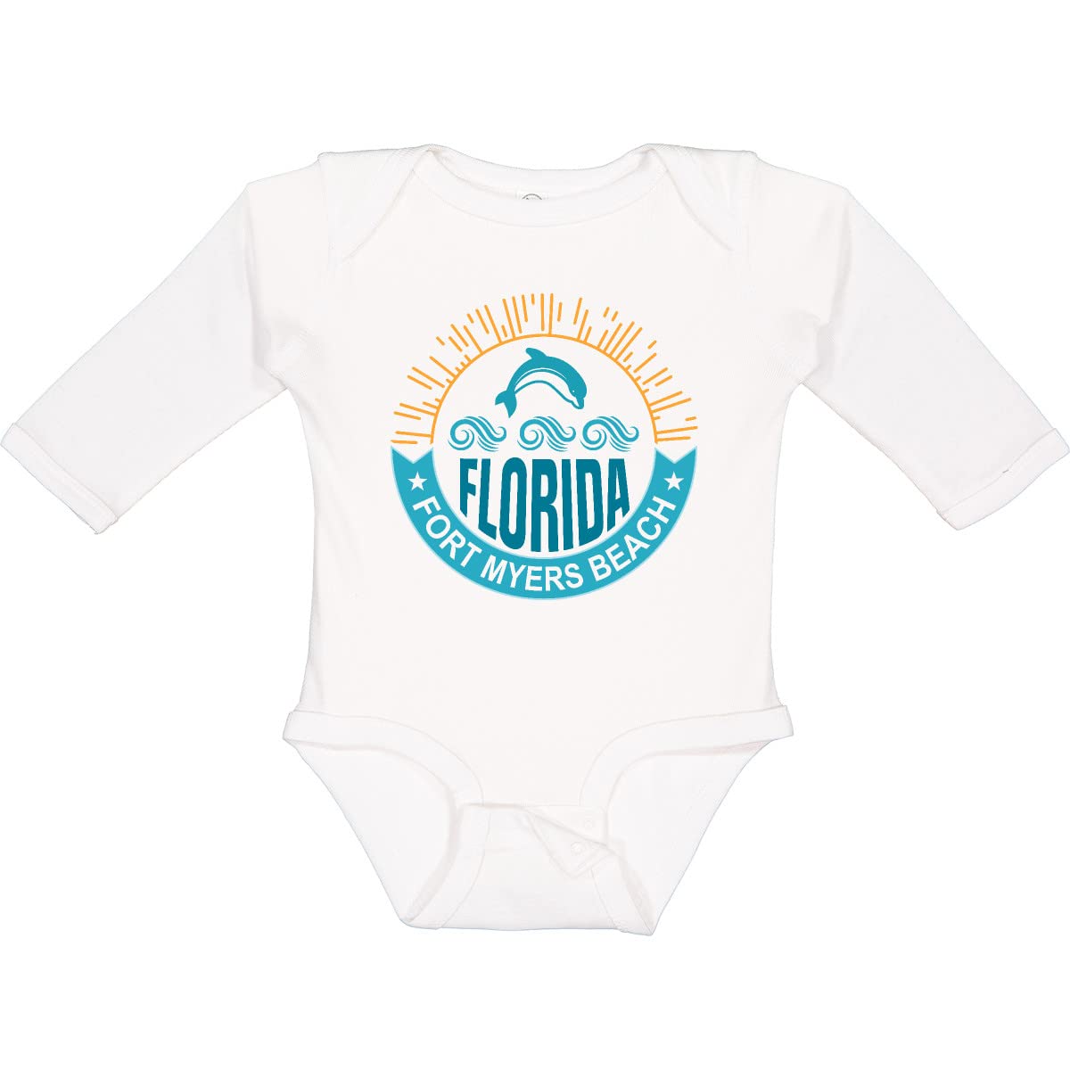 Inktastic Fort Myers Beach Florida Vacation Long Sleeve Baby Bodysuit - Soft Cotton Creeper for Newborns & Infants - Perfect for Beach Trips, Family Photos & Casual Outings