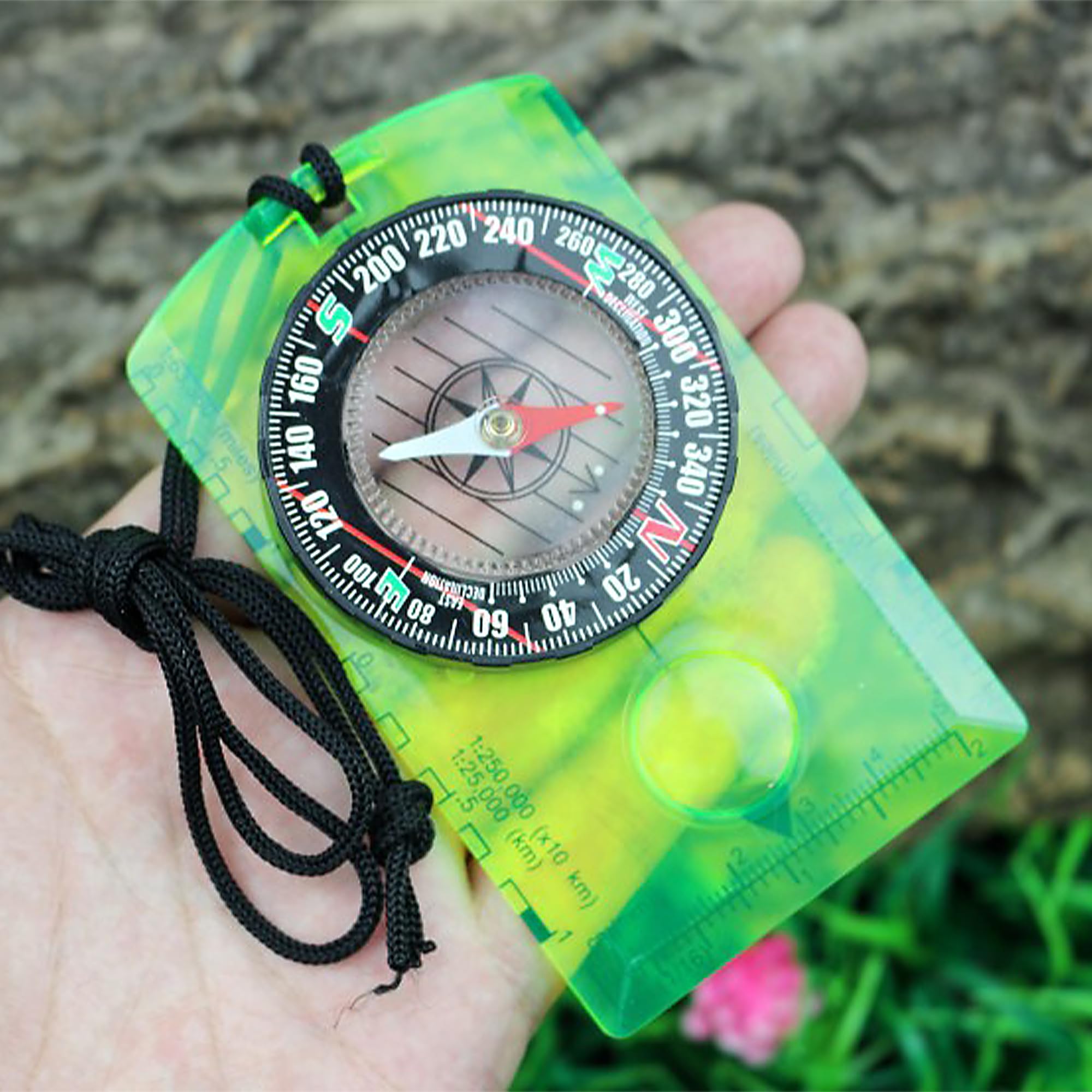 Professional Military Compass for Hiking & Camping - Waterproof Multifunctional Scout Compass with Map Scale - Precision Navigation Tool for Outdoor Adventures, Survival & Orienteering (Green)