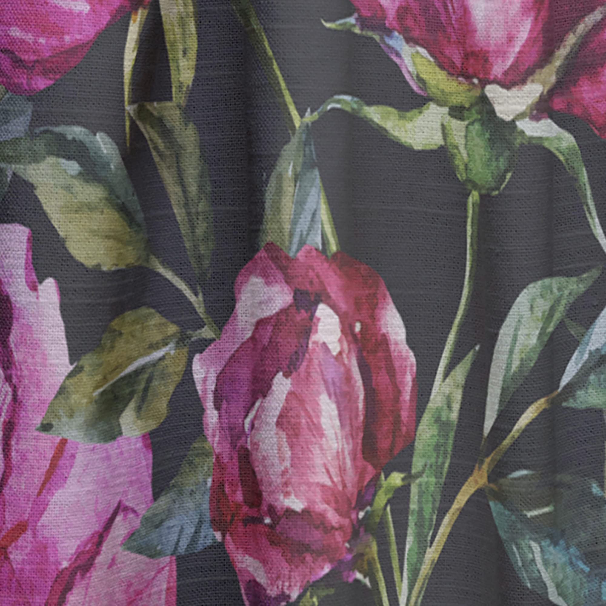 DesignQ Purple Floral Blackout Curtains - Thermal Insulated Single Panel (52x84 inches) for Bedroom & Living Room - Elegant Dark Purple Flower Pattern for Home Decor & Light Blocking