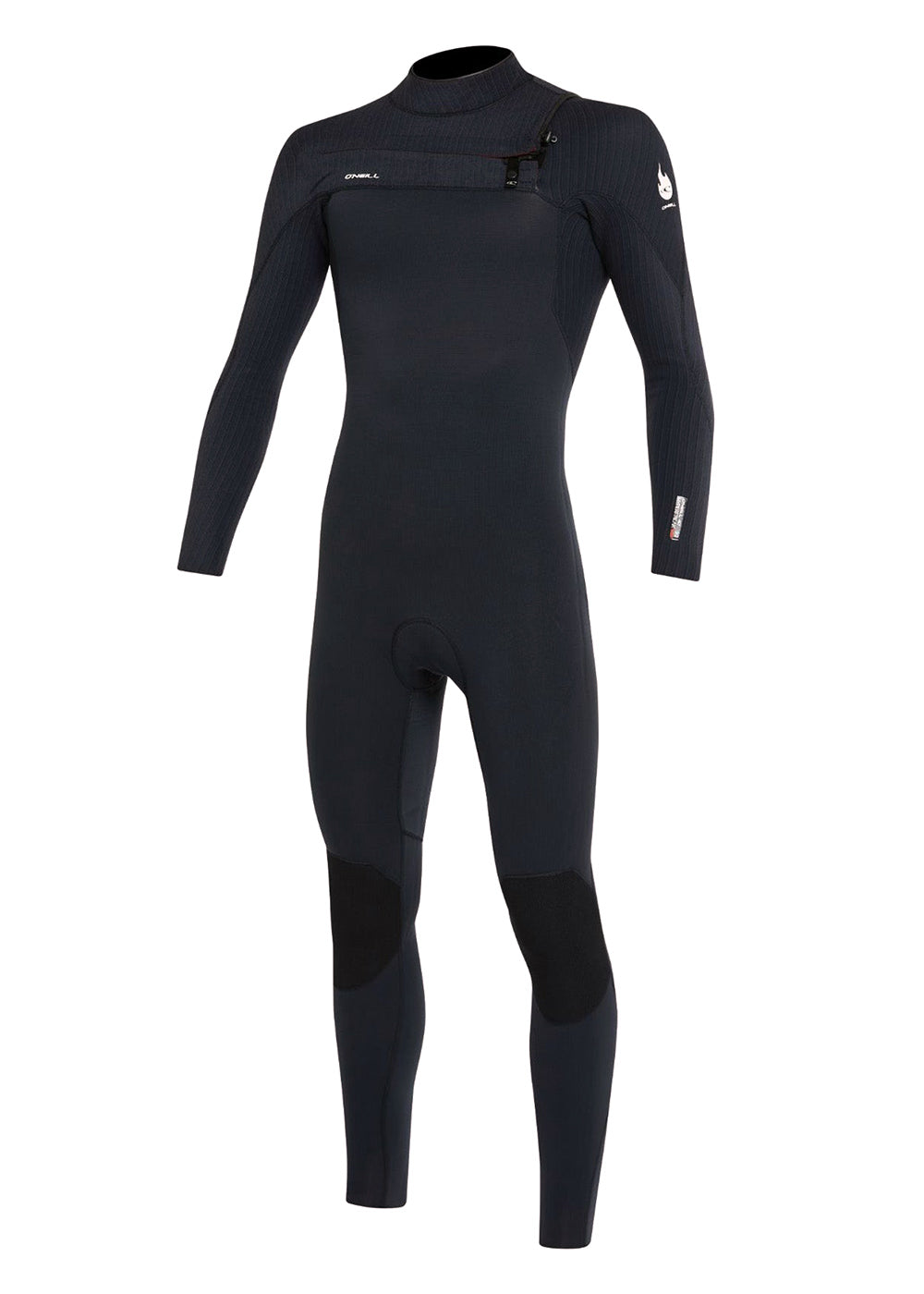 ONeill Men's Hyperfreak Fire 3/2mm Chest Zip Steamer Wetsuit for Surfing, Diving & Water Sports - Thermal Protection & Flexibility