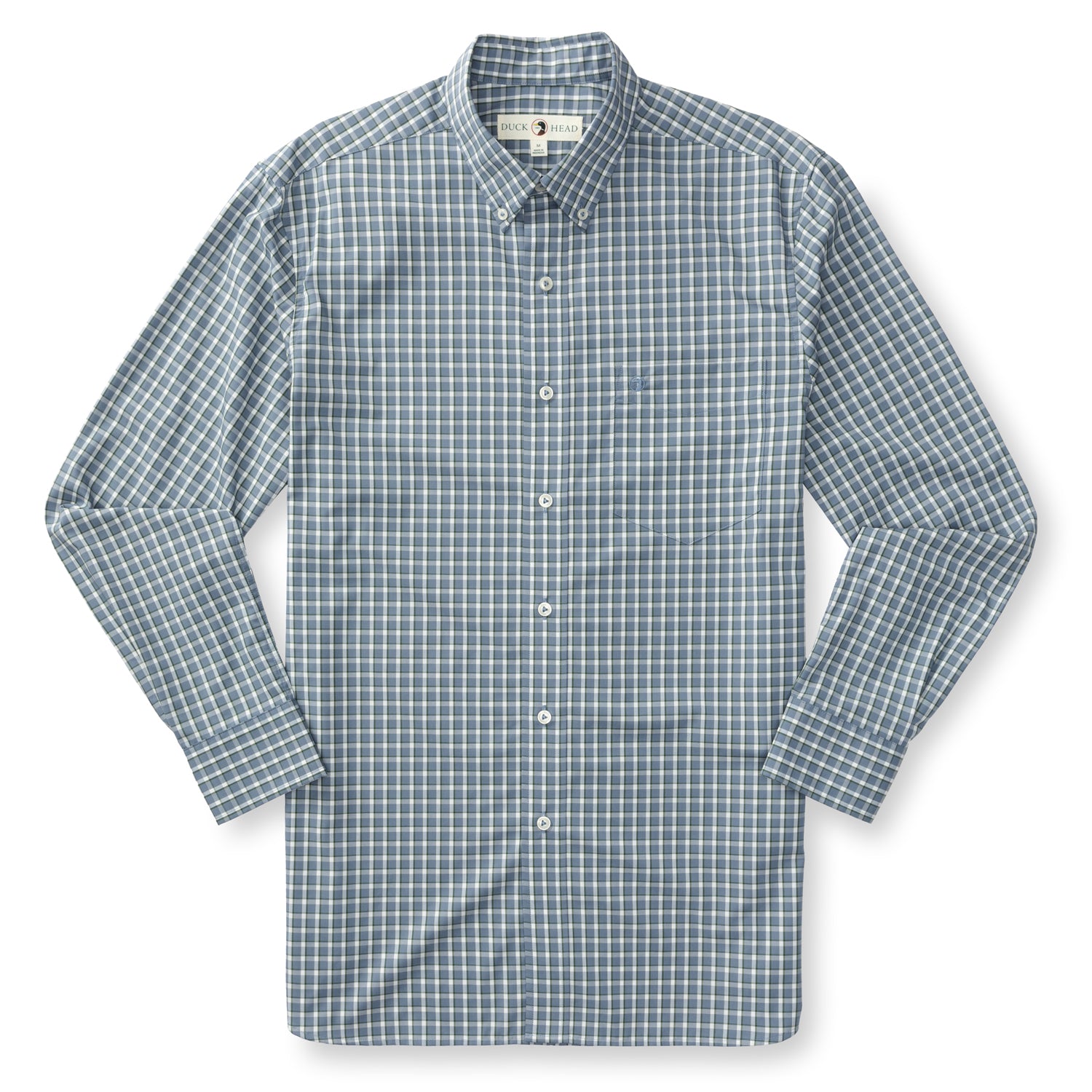 Harrell Plaid Performance Poplin Sport Shirt for Men - Breathable & Comfortable Casual Button Down Shirt for Work, Office, and Outdoor Activities