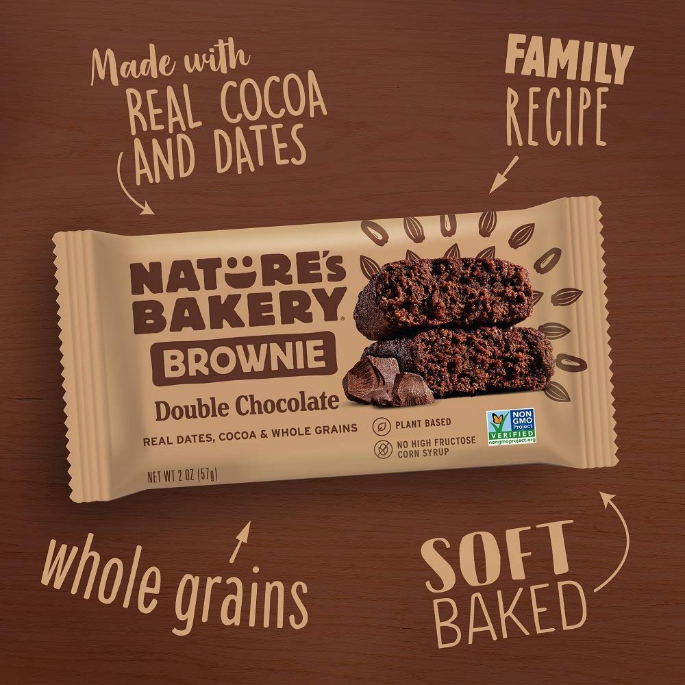 Nature’s Bakery Whole Wheat Fig Bars - Double Chocolate Brownie Flavor, Vegan & Non-GMO Snack Bars (7 Boxes, 84 Twin Packs) | Healthy On-the-Go Breakfast, School Lunch & Workout Snack