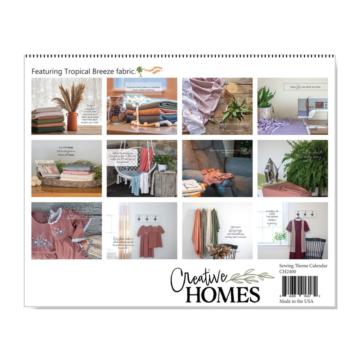 2025 12-Month Sewing Theme Wall Calendar - Perfect for Craft Rooms, Sewing Studios & DIY Enthusiasts - CH2400