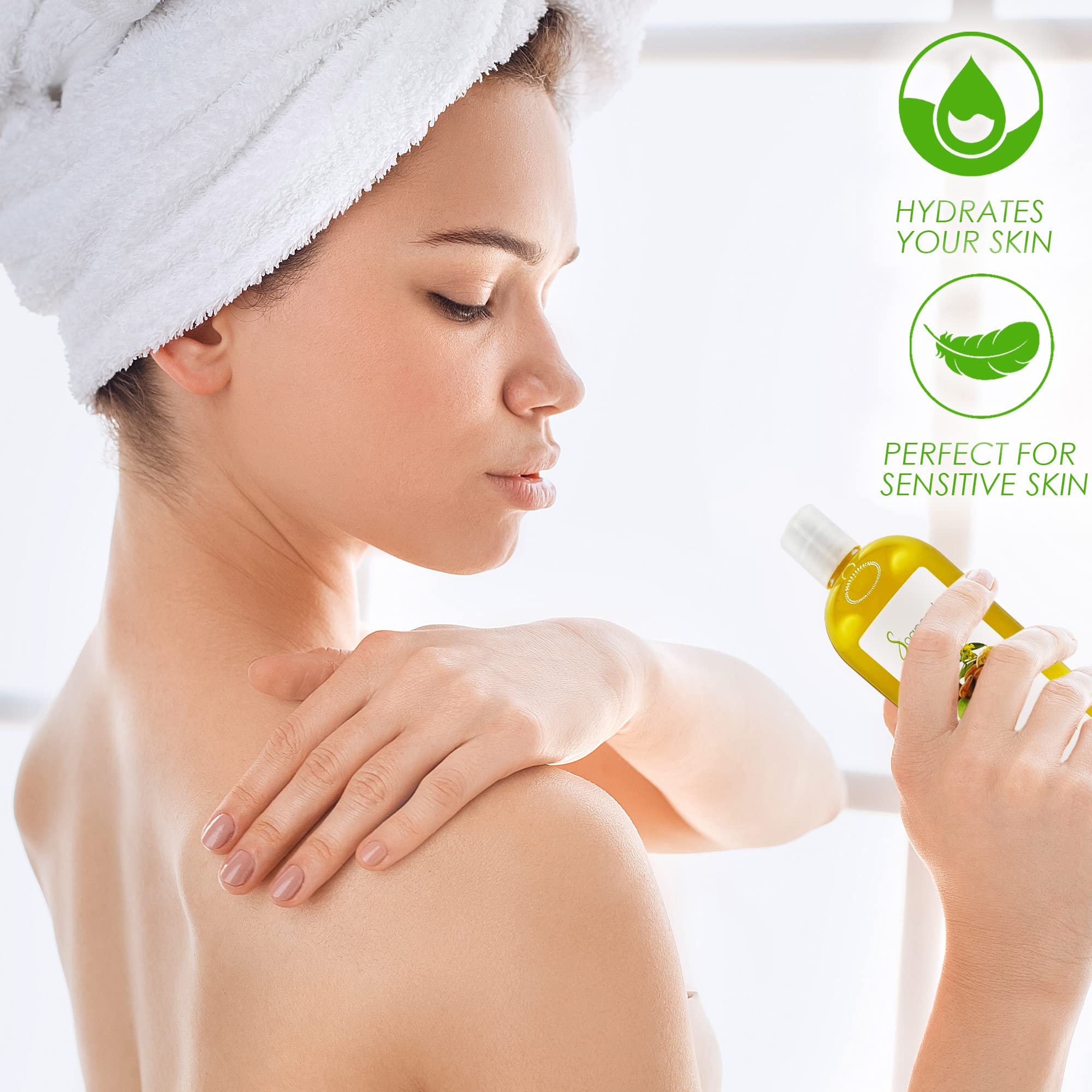 **100% Pure Golden Jojoba Oil, Fractionated Coconut Oil & Organic Sweet Almond Oil Bundle – Natural Carrier for Essential Oils | Moisturizer for Face, Skin, Hair & Body | DIY Beauty & Aromatherapy Projects | Perfect for Massage, Hair Care & Skincare Routines**