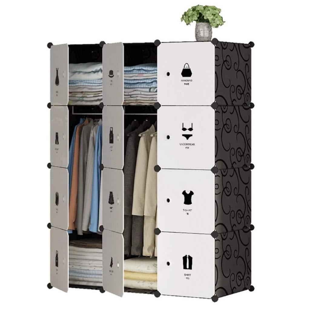MYJA Portable Closet Wardrobe - Space Saving Modular Cabinet for Hanging Clothes | White Closet Organizer for Bedroom, Dorm, Apartment & Small Spaces