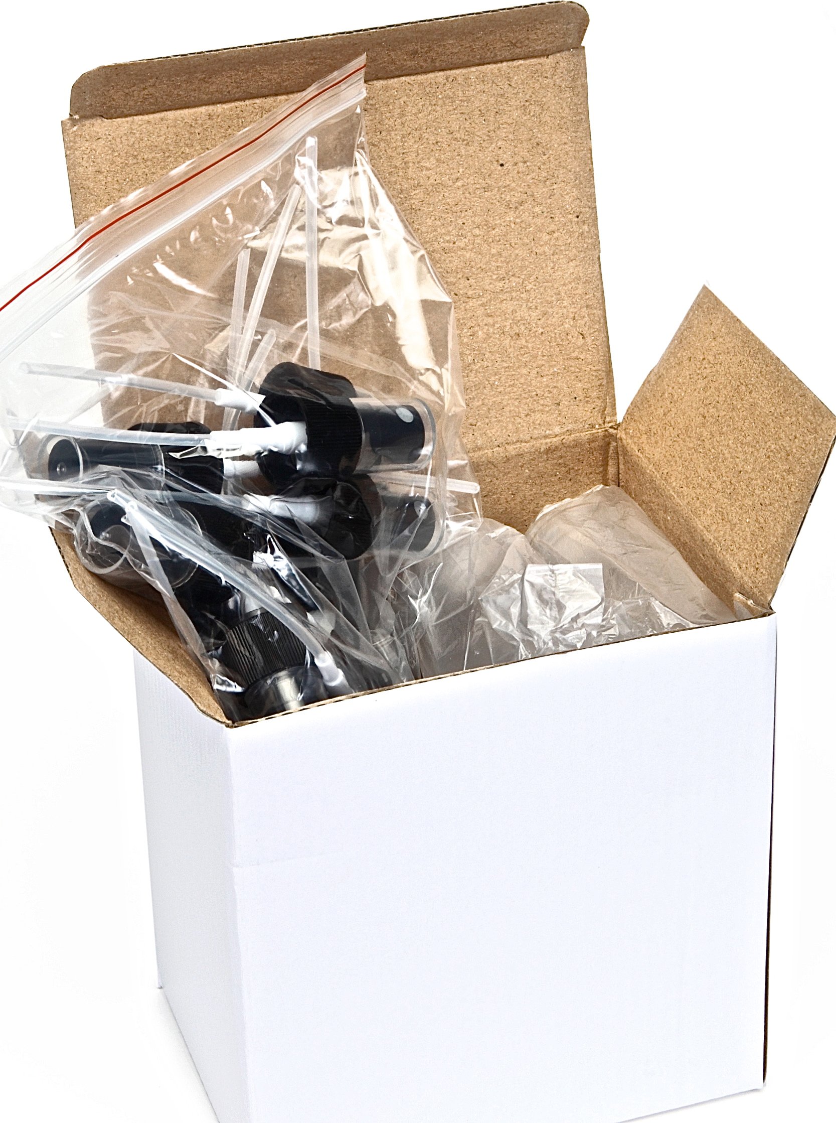 Vivaplex 12-Pack Clear 2 oz Plastic Bottles with Black Fine Mist Sprayers - Perfect for Travel, DIY Beauty, and Essential Oil Storage