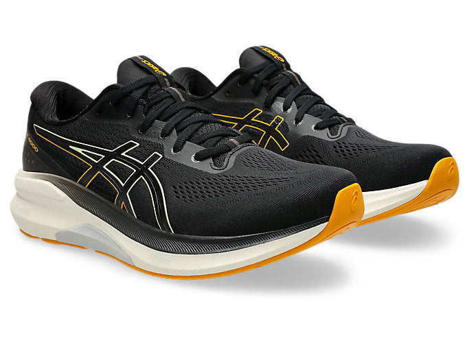 ASICS GT-4000 4 Running Shoes for Men (2E Wide Width) - Black/Amber | Lightweight Cushioned Athletic Shoes for Jogging, Gym & Daily Wear
