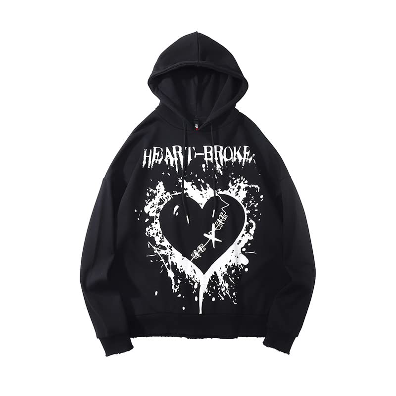 Y2K Vintage Graphic Oversized Zip Up Hoodie for Women - Long Sleeve Aesthetic Streetwear Jacket | Perfect for E-Girl Fashion, Casual Outfits & Street Style