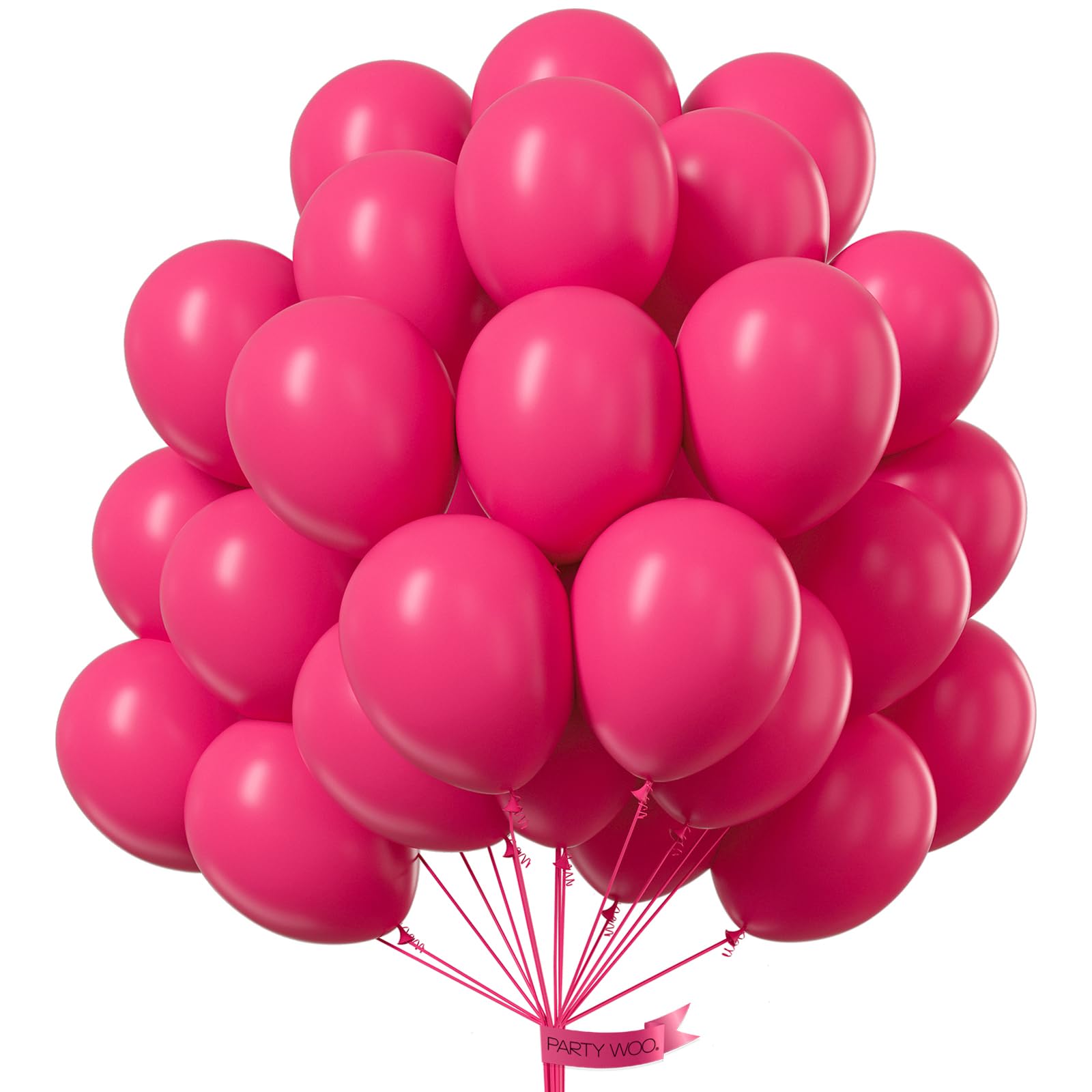 51 Pcs 12 Inch Hot Pink & Magenta Balloons - Premium Latex Party Balloons for Garland, Arch, Birthday, Baby Shower Decorations - Perfect for Wedding, Graduation, Anniversary & Holiday Party Decor