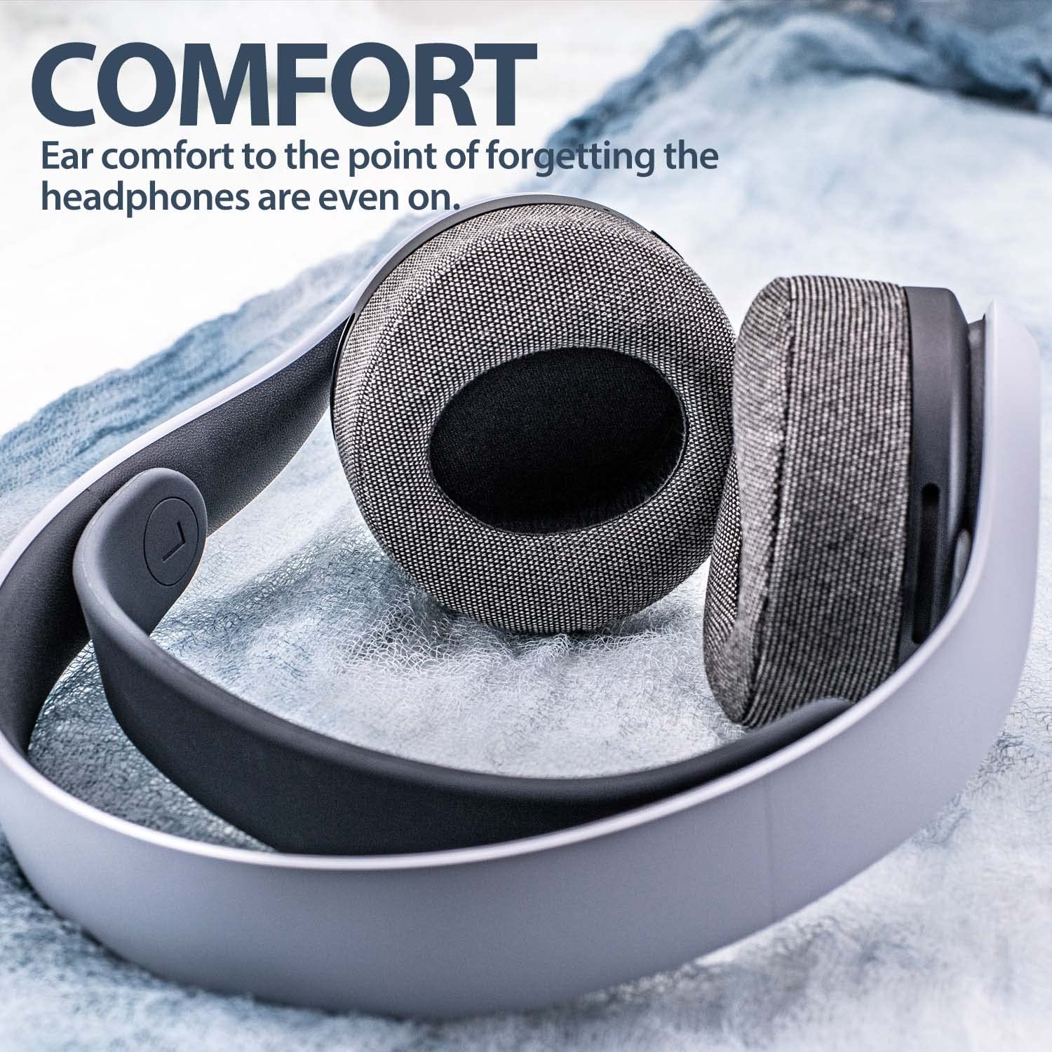 Replacement Ear Cushions for PS5 Pulse 3D Headset - Gray Soft Memory Foam Ear Pads Compatible with Playstation 5 - Enhance Gaming Comfort for Long Sessions & Noise Isolation