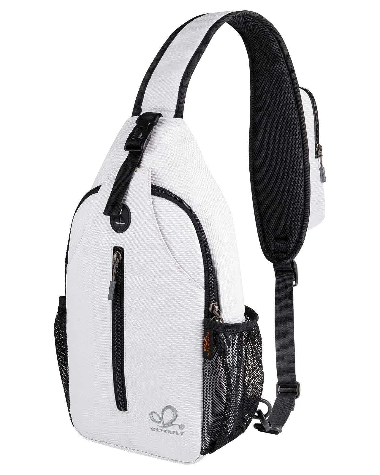WATERFLY Crossbody Sling Backpack - Lightweight Travel Hiking Chest Bag for Men & Women - Perfect for Outdoor Adventures, Commuting and Daily Use