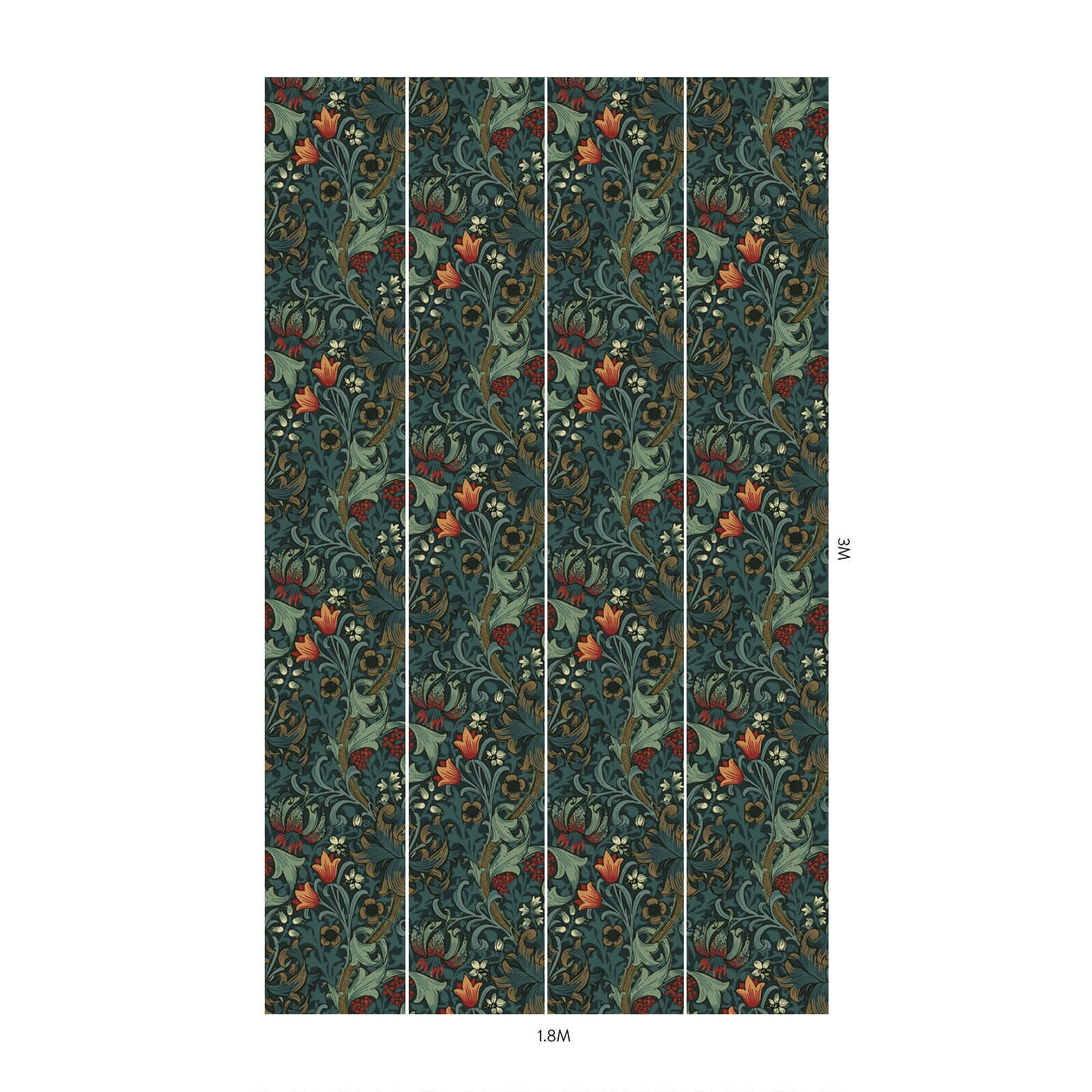 GOLDEN LILY Premium Wallpaper - Midnight Black Elegant Design for Home Decor | Perfect for Living Room, Bedroom & Office Interior Design