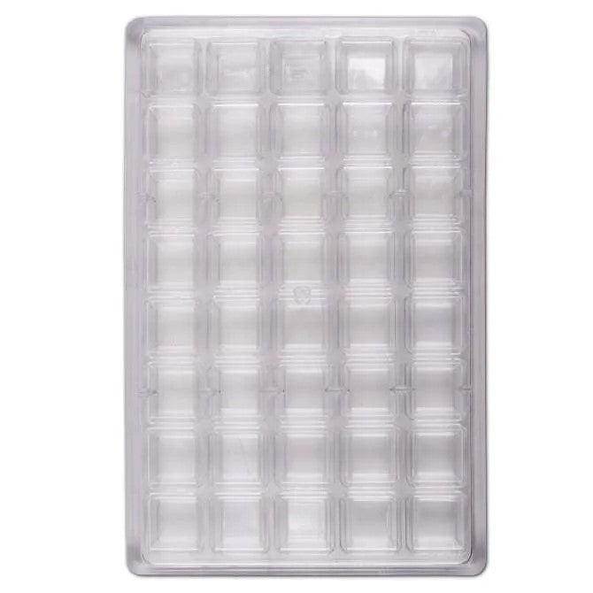 Premium 40-Cavity Plain Squares Chocolate Mold for Baking, Candy Making & DIY Treats - Perfect for Homemade Chocolates, Candies, Soaps & Resin Crafts