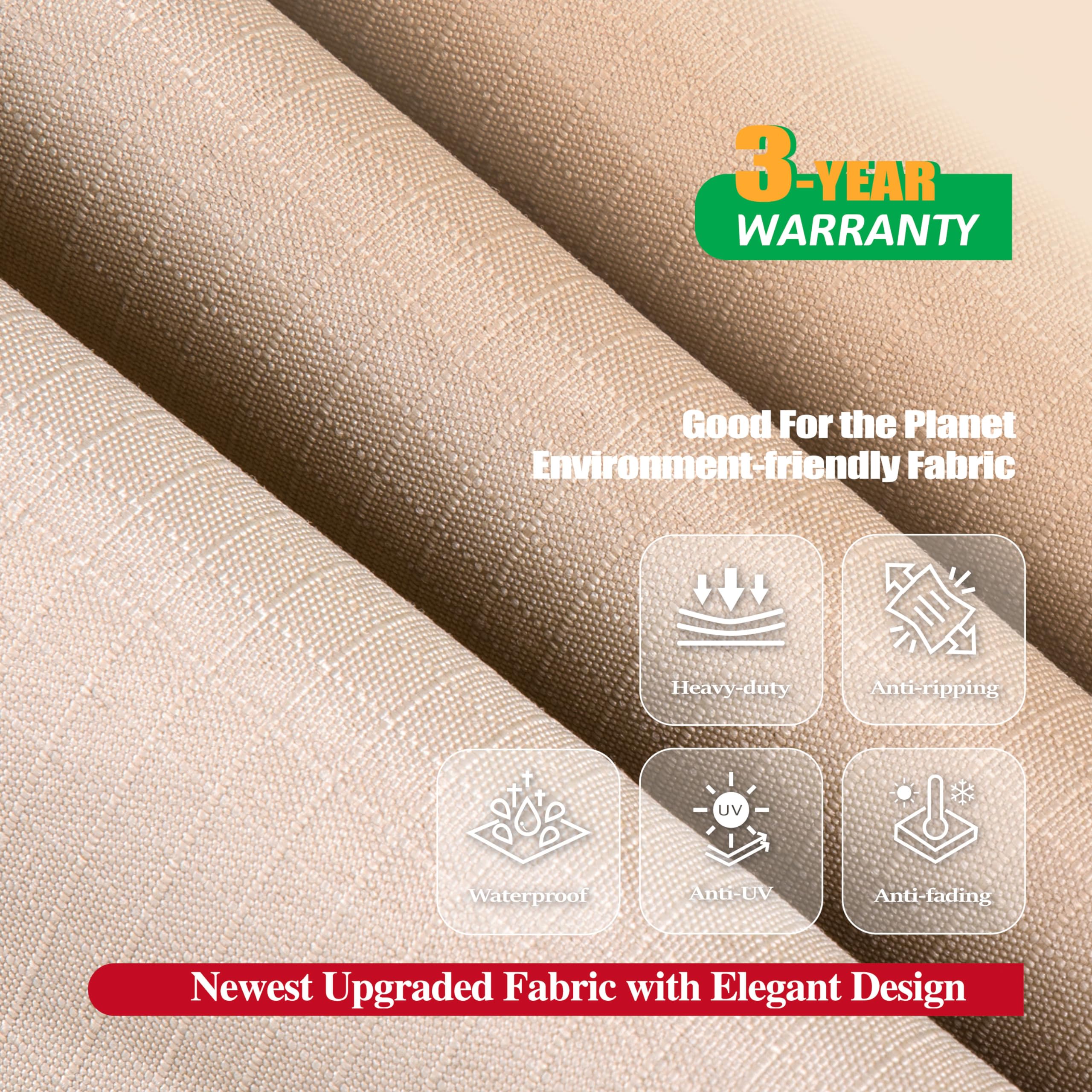 Waterproof UV-Resistant Round Patio Furniture Cover - 96