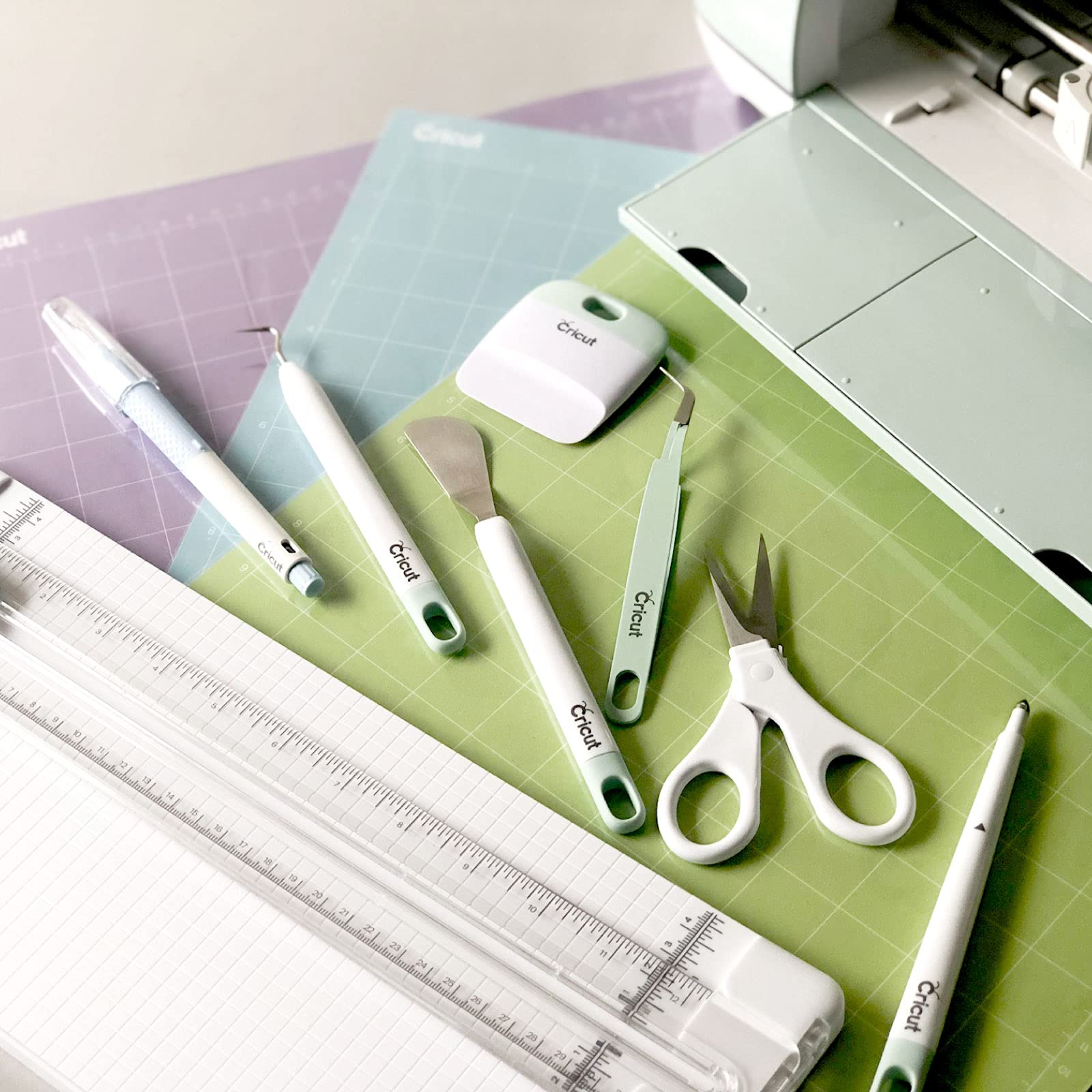 Cricut Machine Beginner Vinyl Bundle with Grip Mats & Tool Set - Premium Vinyl Pack for DIY Crafts, Home Decor, and Personalized Gifts