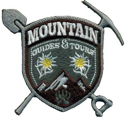 Edelweiss Scout Mountaineers Iron-On Patch Badge for Hiking Jackets & Backpacks - Mountain Guide Tours Souvenir & Outdoor Adventure Gear