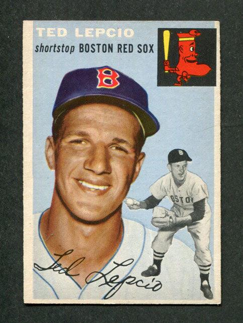 1954 Topps #66 Ted Lepcio Boston Red Sox Baseball Card - Vintage Collectible Sports Memorabilia for Fans & Collectors - Perfect for Display, Gifts, and Investment