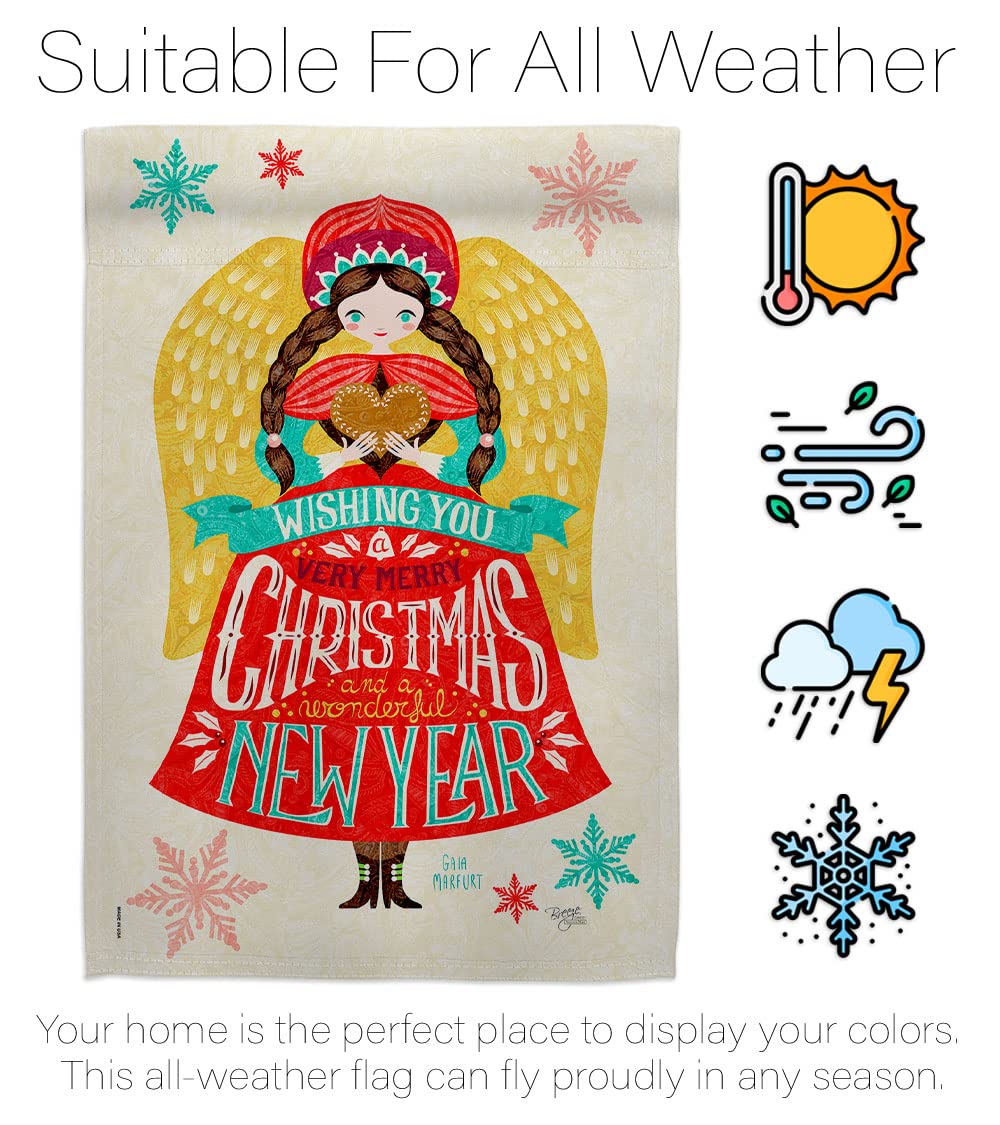 Christmas Girl Tapestry & Garden Flag - Winter Holiday Decor for Outdoor & Yard