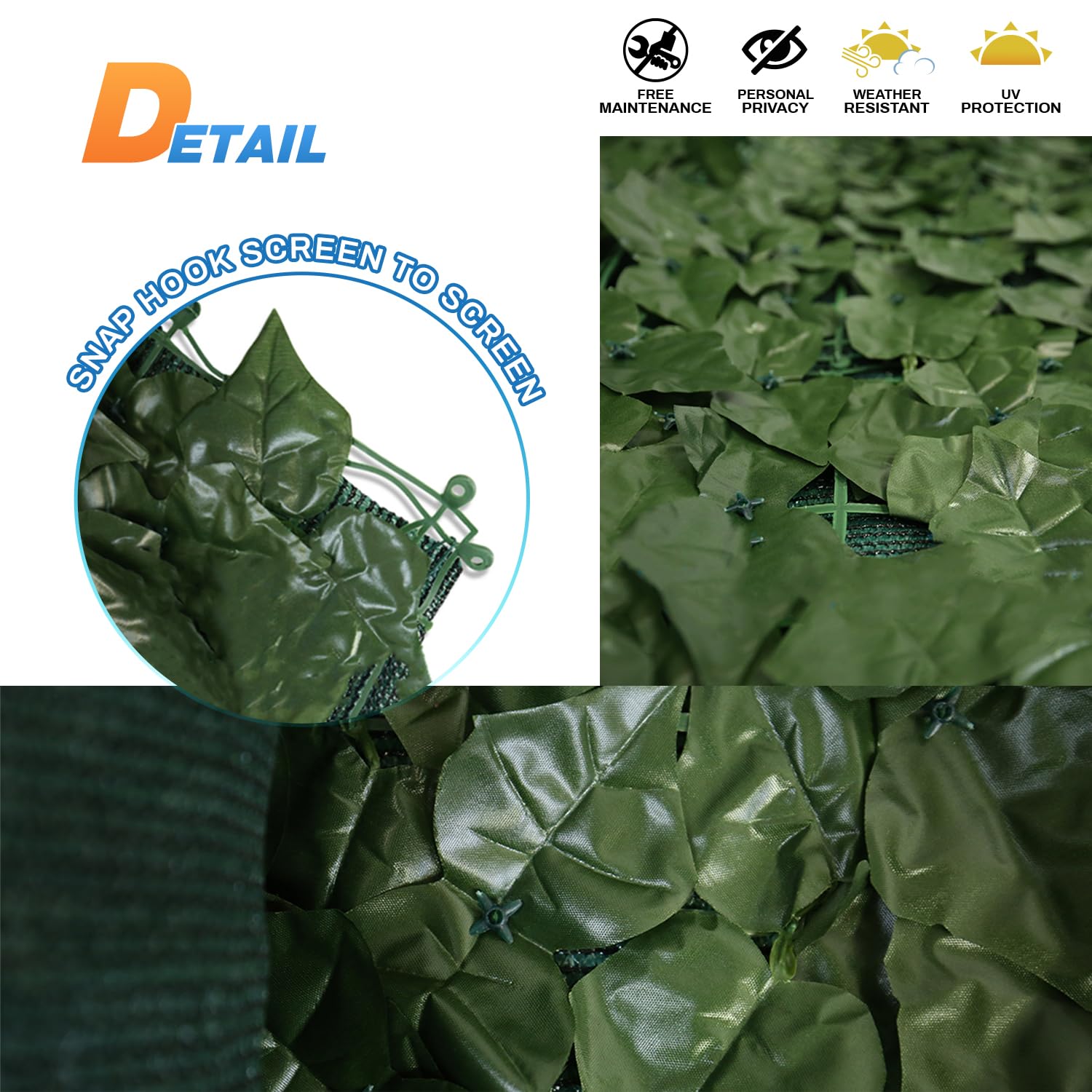 TANG Artificial Ivy Privacy Fence Screen - 58