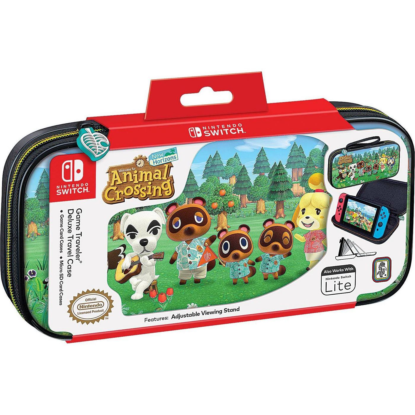 Nintendo Switch Game Traveller Deluxe Carry Case for Animal Crossing New Horizons - Protective Travel Storage Bag for Switch Console & Accessories - Perfect for Gaming on the Go, Travel, and Home Use