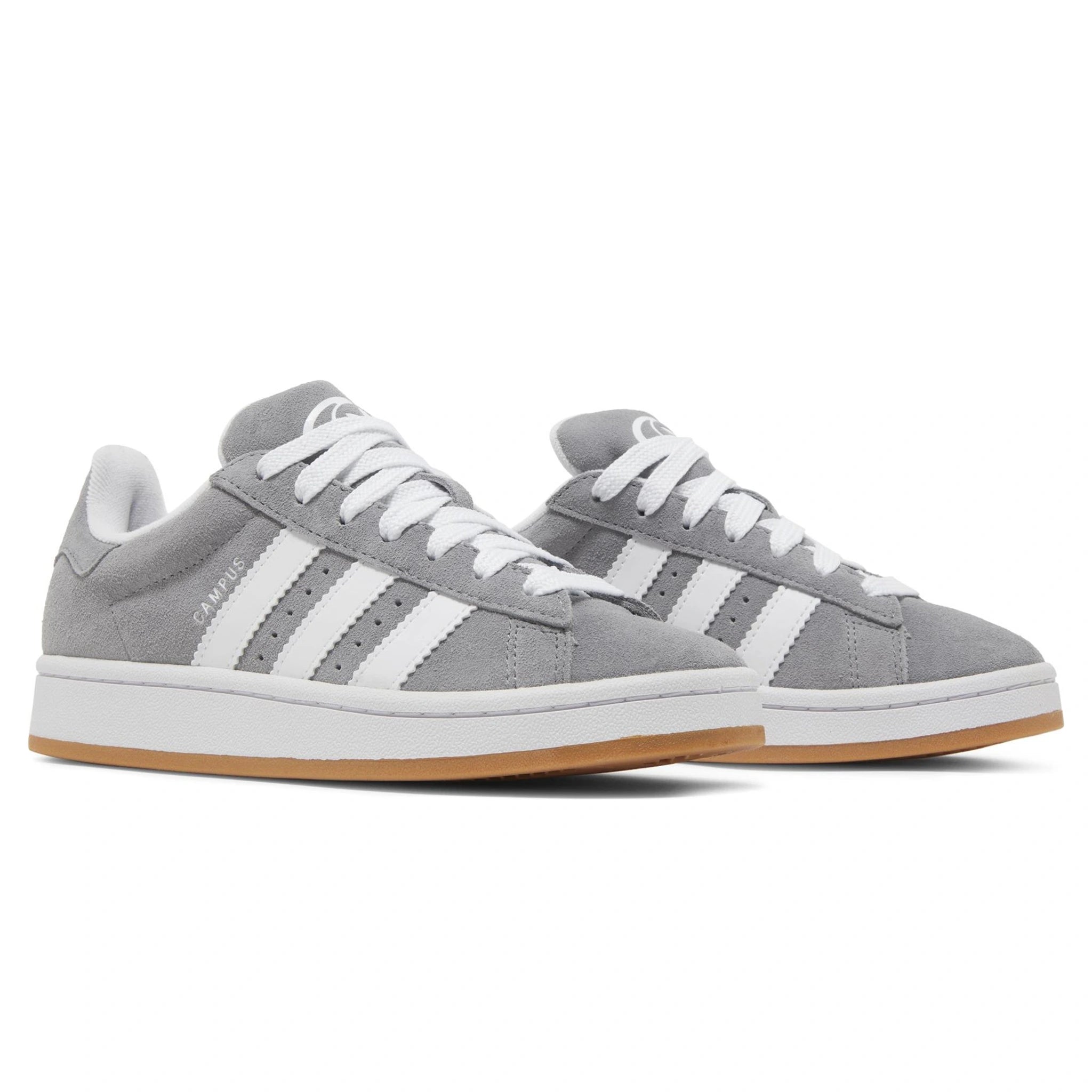 Adidas Campus 00s Kids Sneakers - Grey Gum Sole Casual Shoes for Boys & Girls | Perfect for School, Play & Everyday Wear