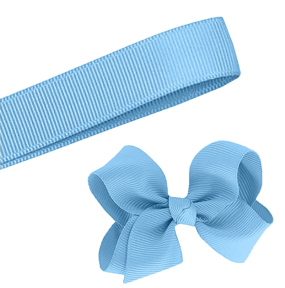5 Yards Solid Blue Mist Grosgrain Ribbon - 1.5 Inch Width for DIY Crafts, Gift Wrapping, Hair Bows, Scrapbooking & Wedding Decorations - Premium Quality USA Made Ribbon for All Your Creative Projects