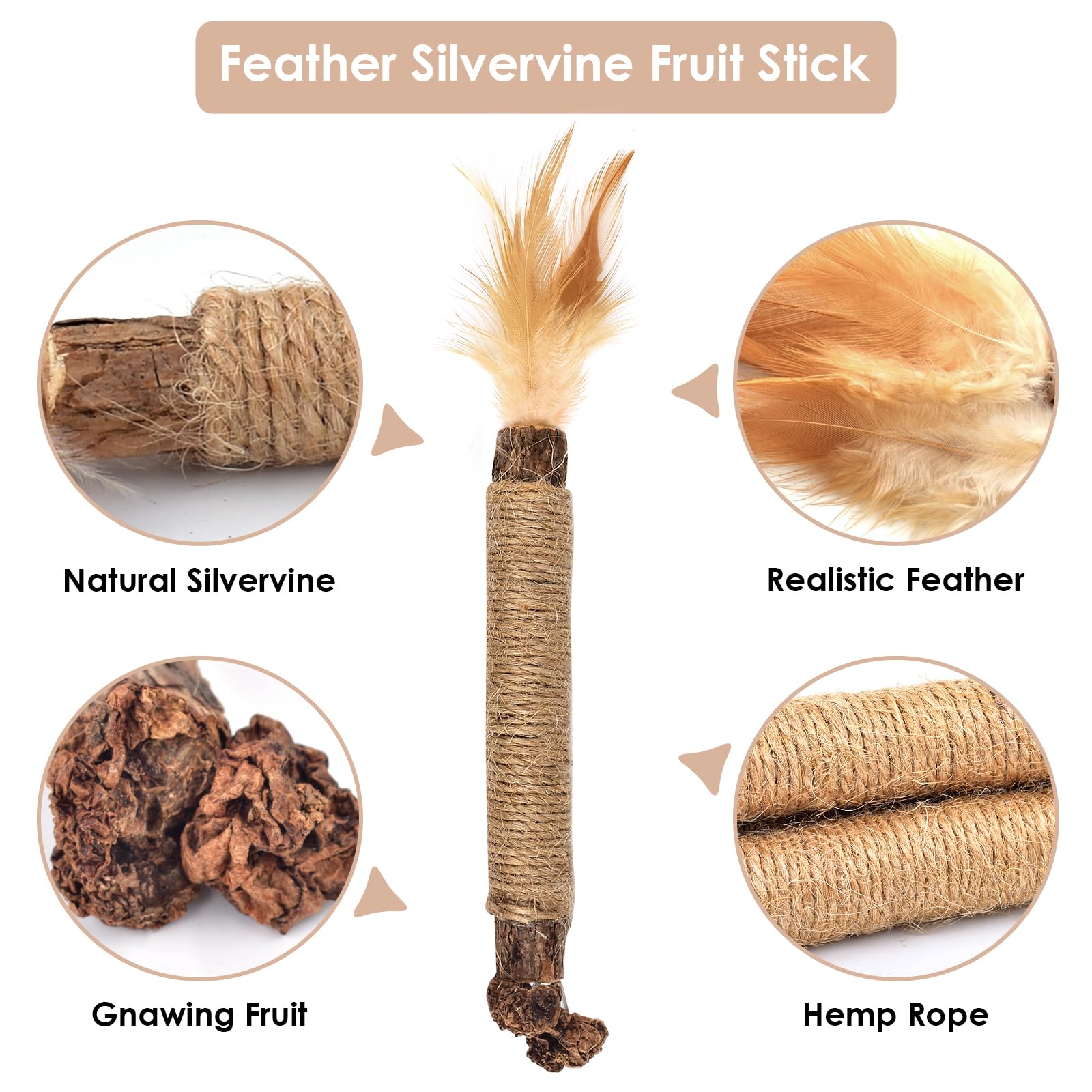 10 PCS Silvervine Cat Chew Sticks with Catnip - Natural Dental Care Toys for Indoor Kittens, Teeth Grinding & Interactive Play - Perfect for Aggressive Chewers & Feather Toy Lovers (Great for Stress Relief & Playtime)