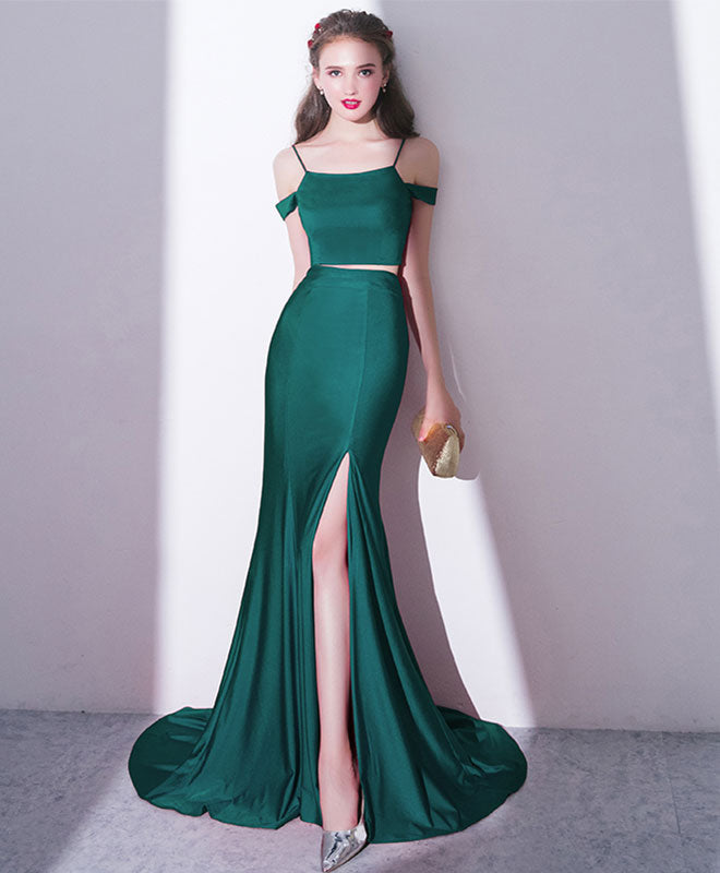 Elegant Mermaid Two-Piece Long Prom Dress for Women - Formal Evening Gown for Homecoming, Wedding, and Special Occasions