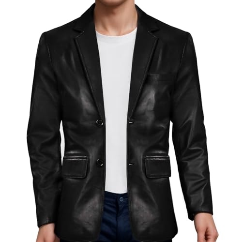 Black - Leather Blazer