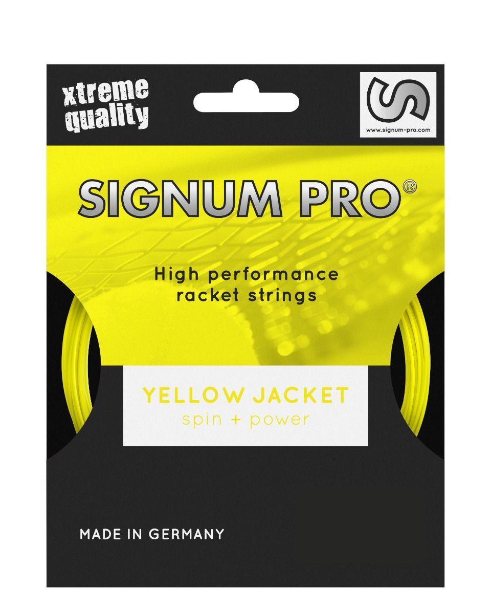 Signum Pro Yellow Jacket Tennis String - High Performance Polyester String for Spin & Control | Perfect for Competitive Players & Tournament Play