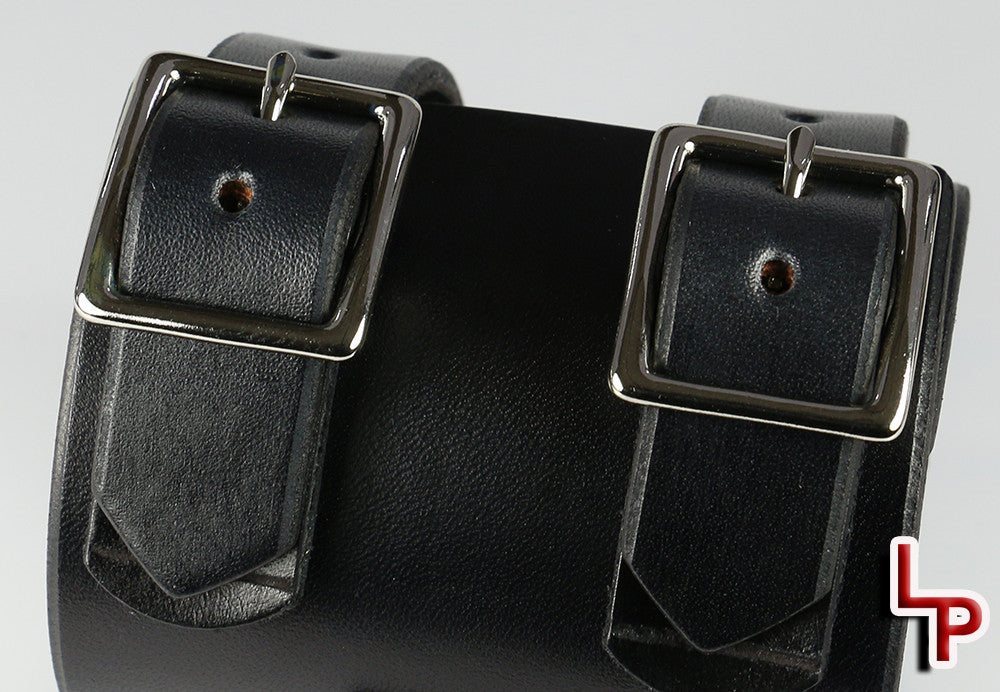 3 Inch Pyramid Studded Leather Watch Cuff for Women - Black Gothic Punk Style Wristband for Fashion Accessories, Outfits and Costume Jewelry