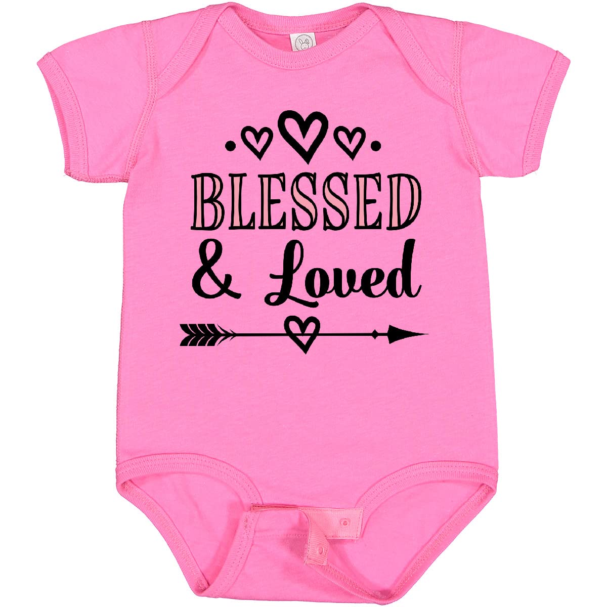 Blessed and Loved Baby Girl Bodysuit - Soft Cotton Cute Infant Onesie for Newborns & Toddlers - Perfect for Baptism, Birthday & Family Photos
