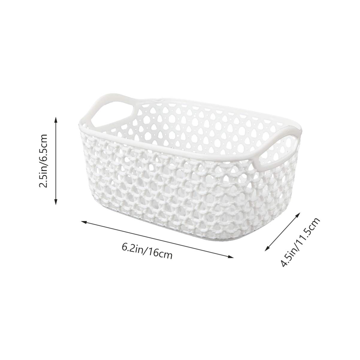 5-Piece Plastic Storage Baskets Set - Desktop & Home Organization for Kitchen, Bathroom, Clothes | Space-Saving Multipurpose Storage Containers for Office, Bedroom, and Dorm Room Organization