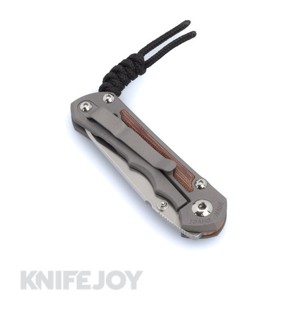 Chris Reeve Small Inkosi Folding Knife - Natural Canvas Micarta Inlay, Insingo Blade - EDC, Outdoor, Camping & Survival Knife