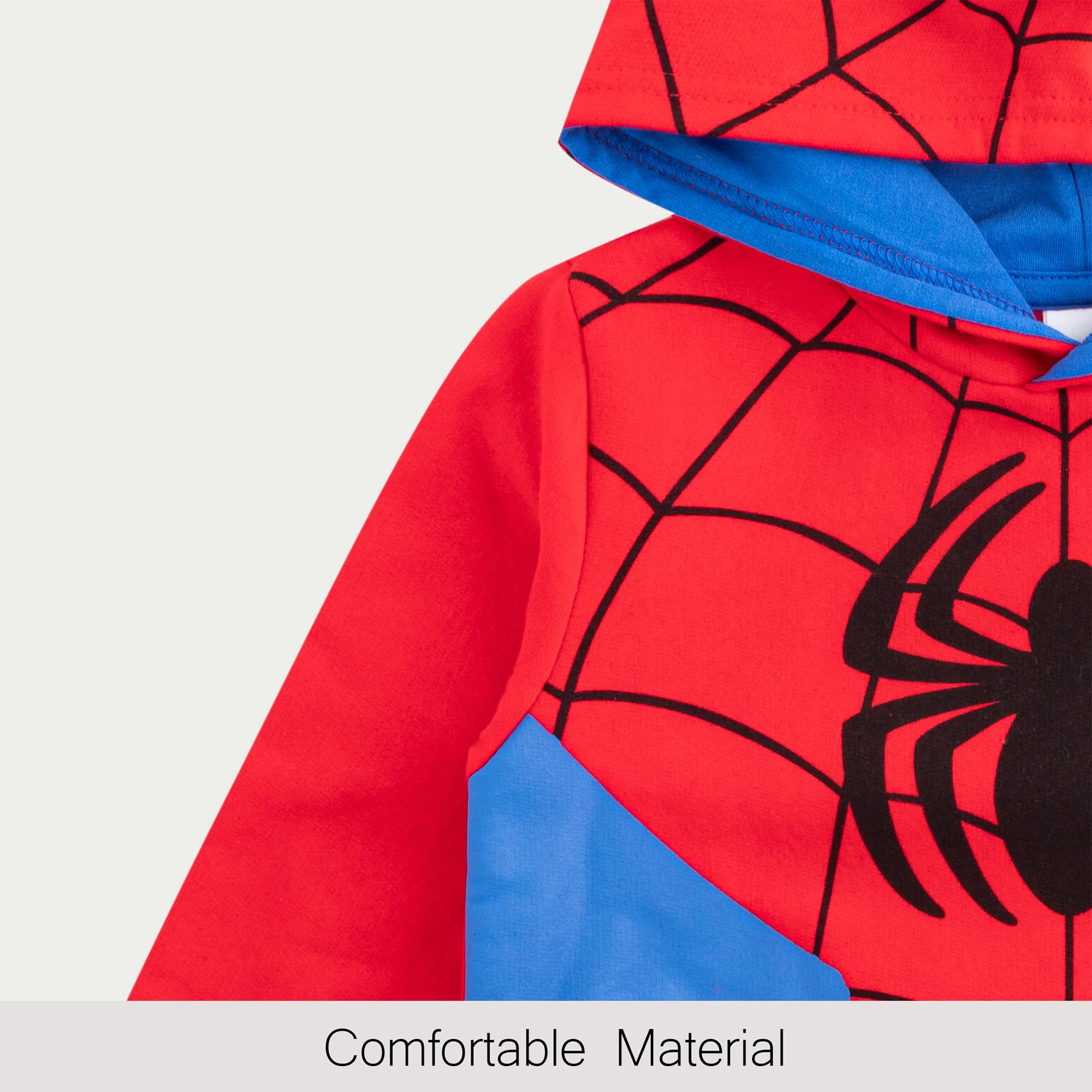 Marvel Spider-Man Boys Hoodie for Toddlers & Kids - Soft Cotton Pullover with Graphic Print - Perfect for Playdates, Halloween & Everyday Wear